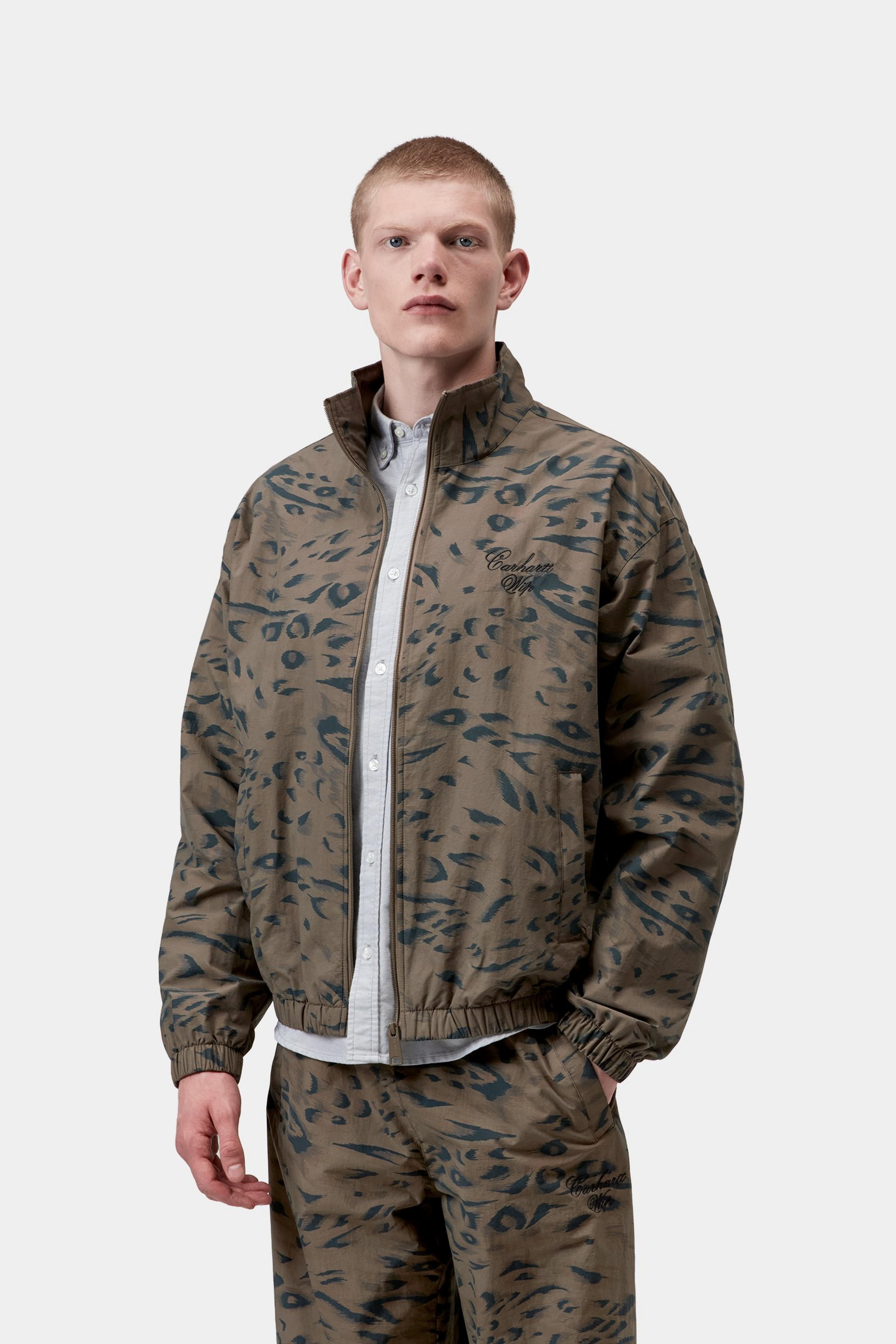 Travon Jacket - Duck Feather Print, Cypress / Black