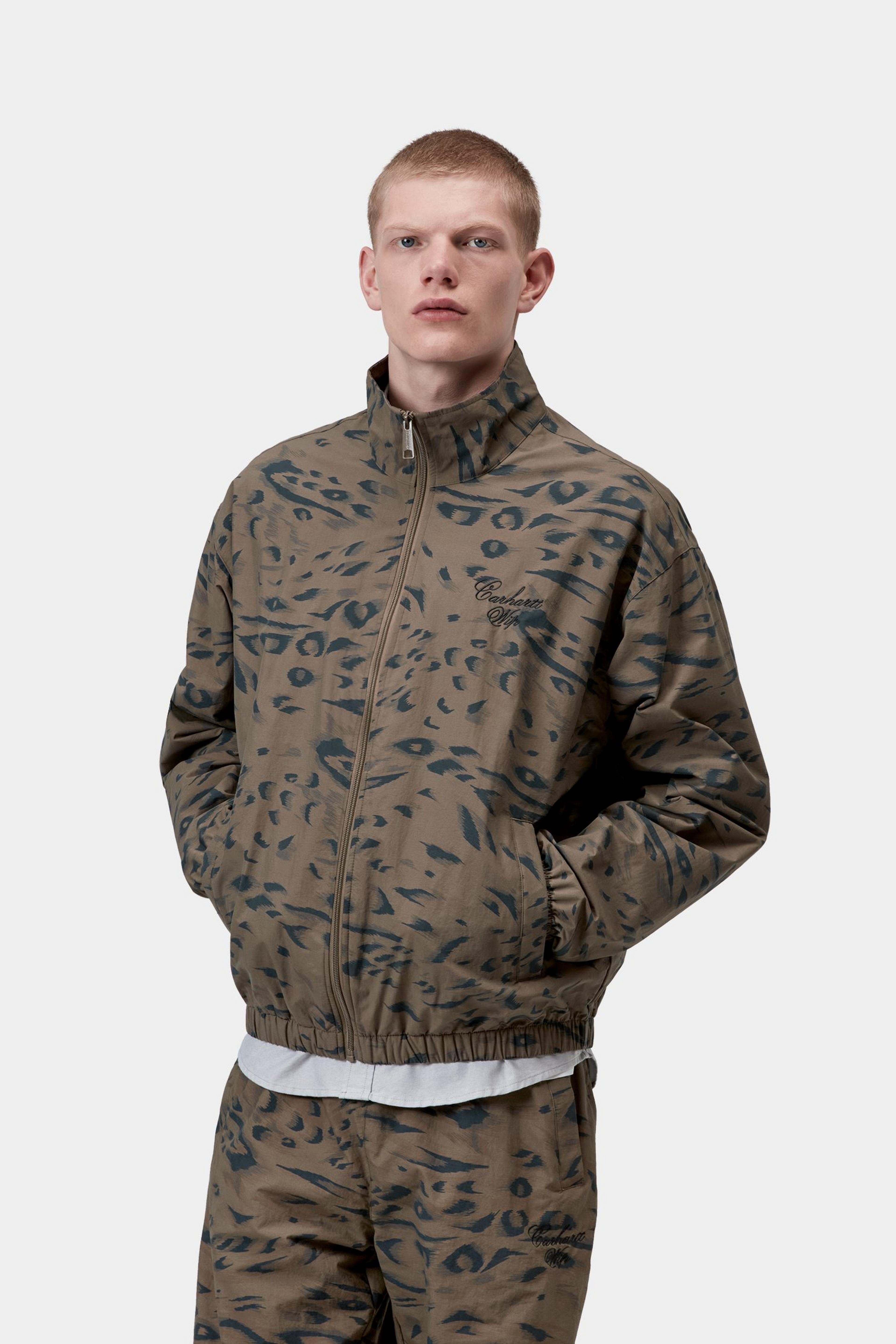 Travon Jacket - Duck Feather Print, Cypress / Black
