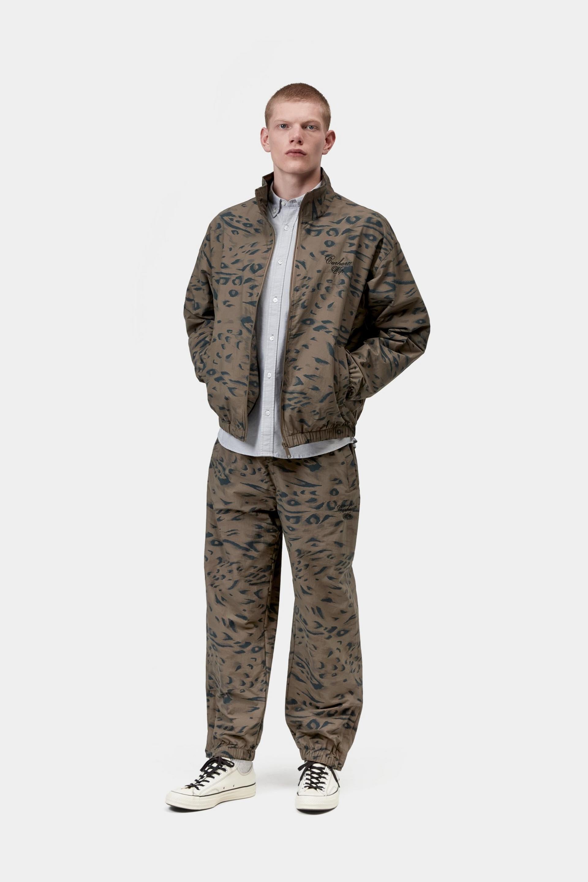 Travon Jacket - Duck Feather Print, Cypress / Black