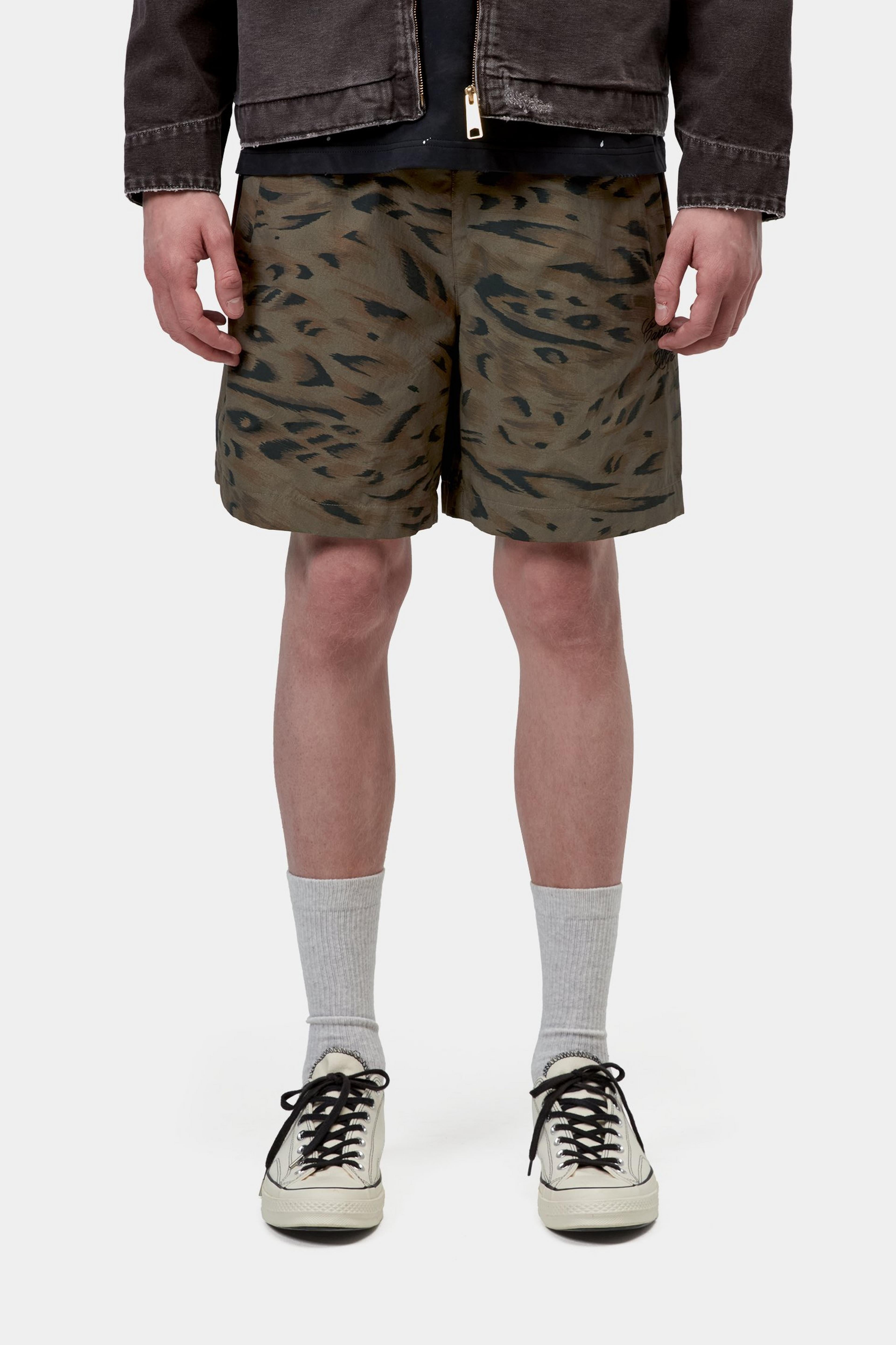Travon Short - Duck Feather Print, Cypress / Black