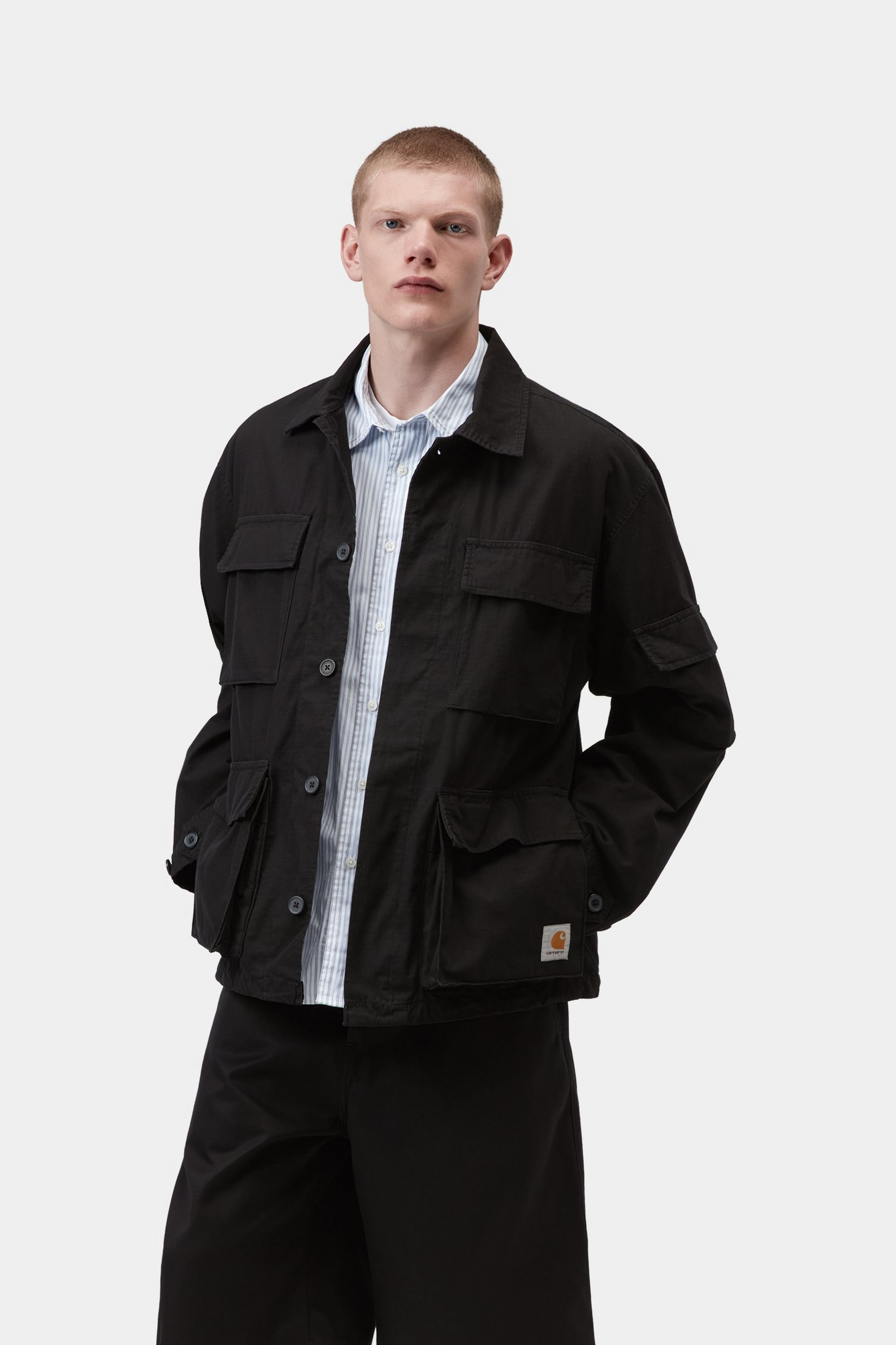 Manderson Jacket - Black (garment dyed) 4
