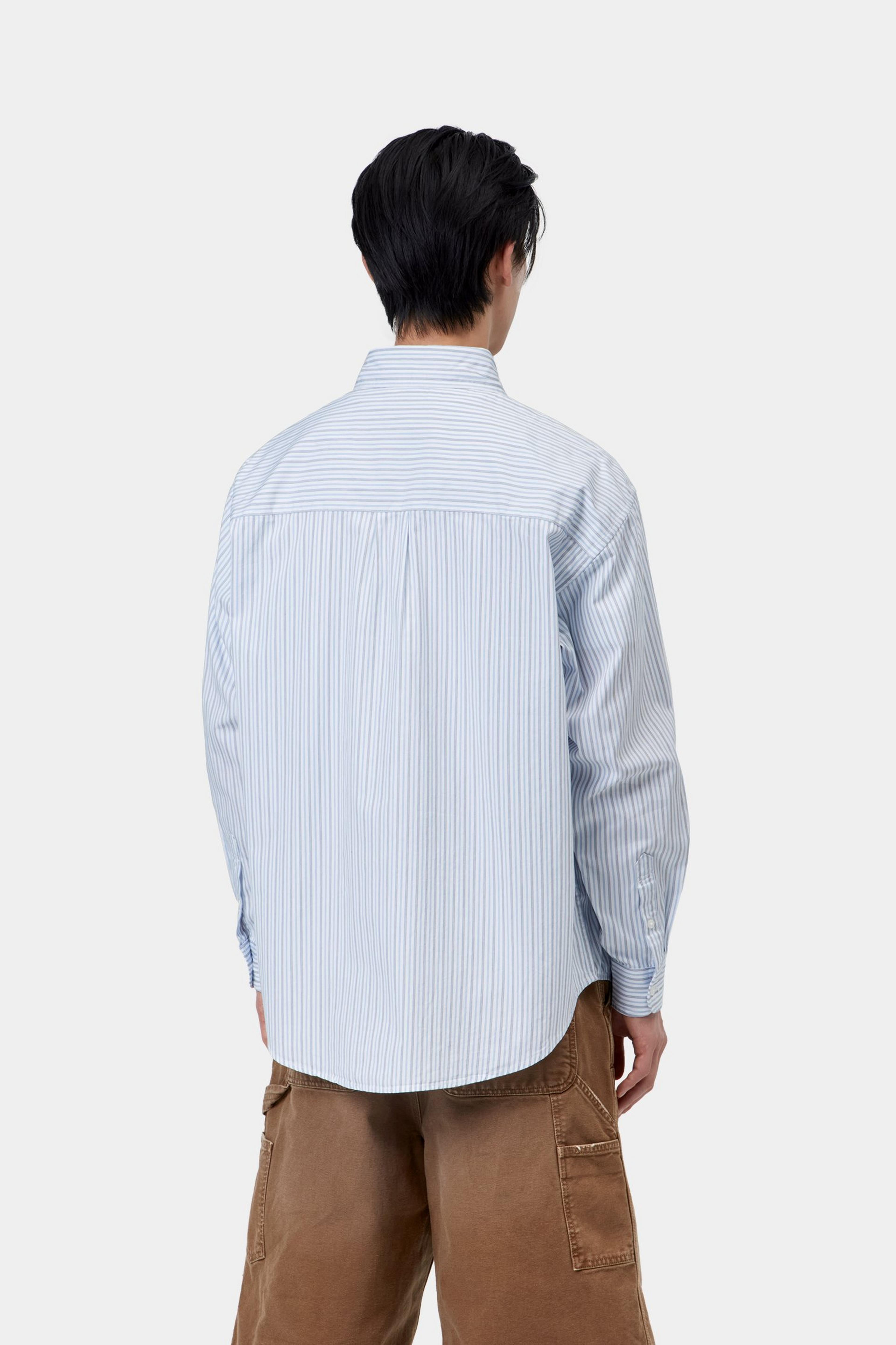 L/S Keene Shirt - Keene Stripe, White