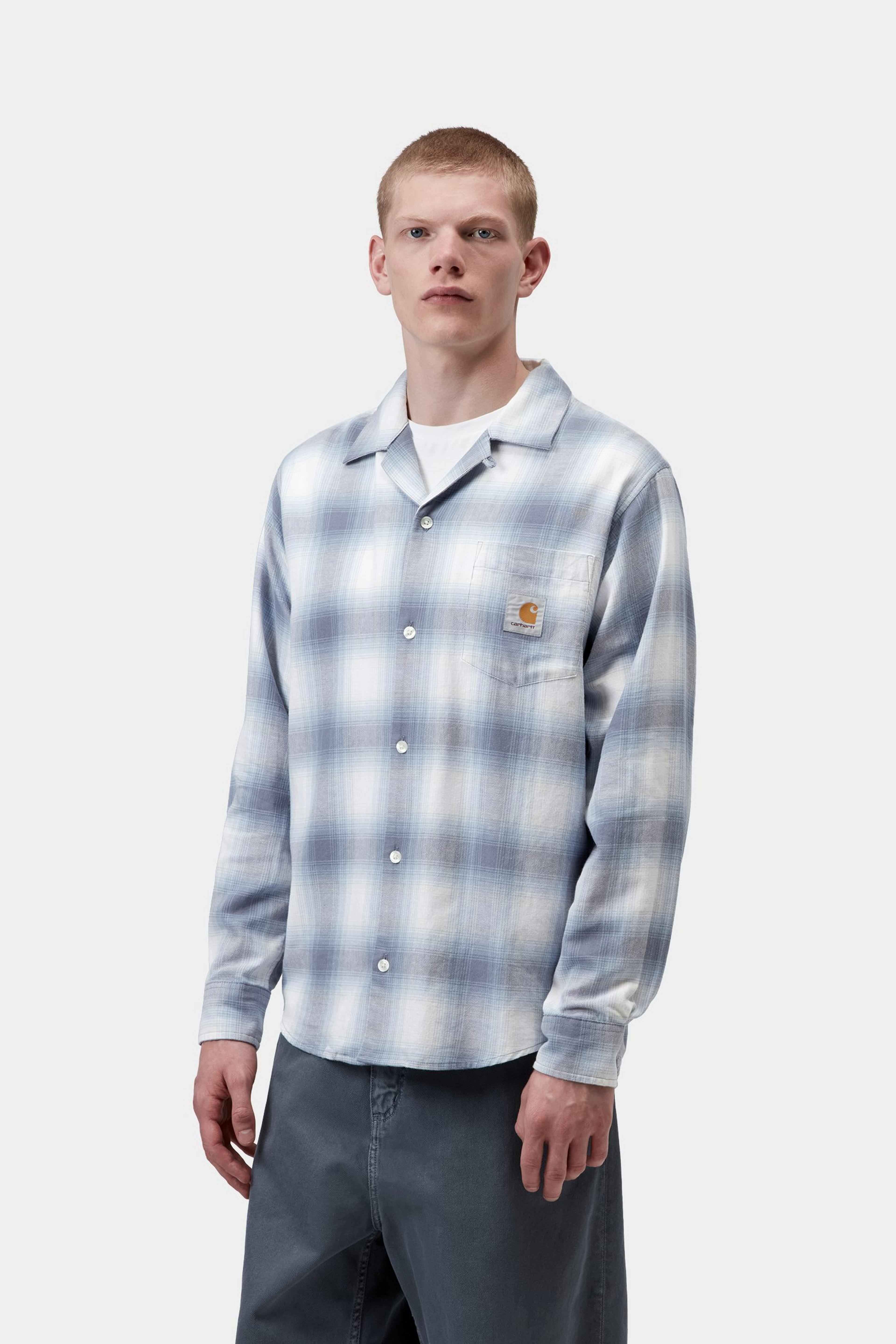 L/S Tyers Shirt - Tyers Check, Shady Blue 2