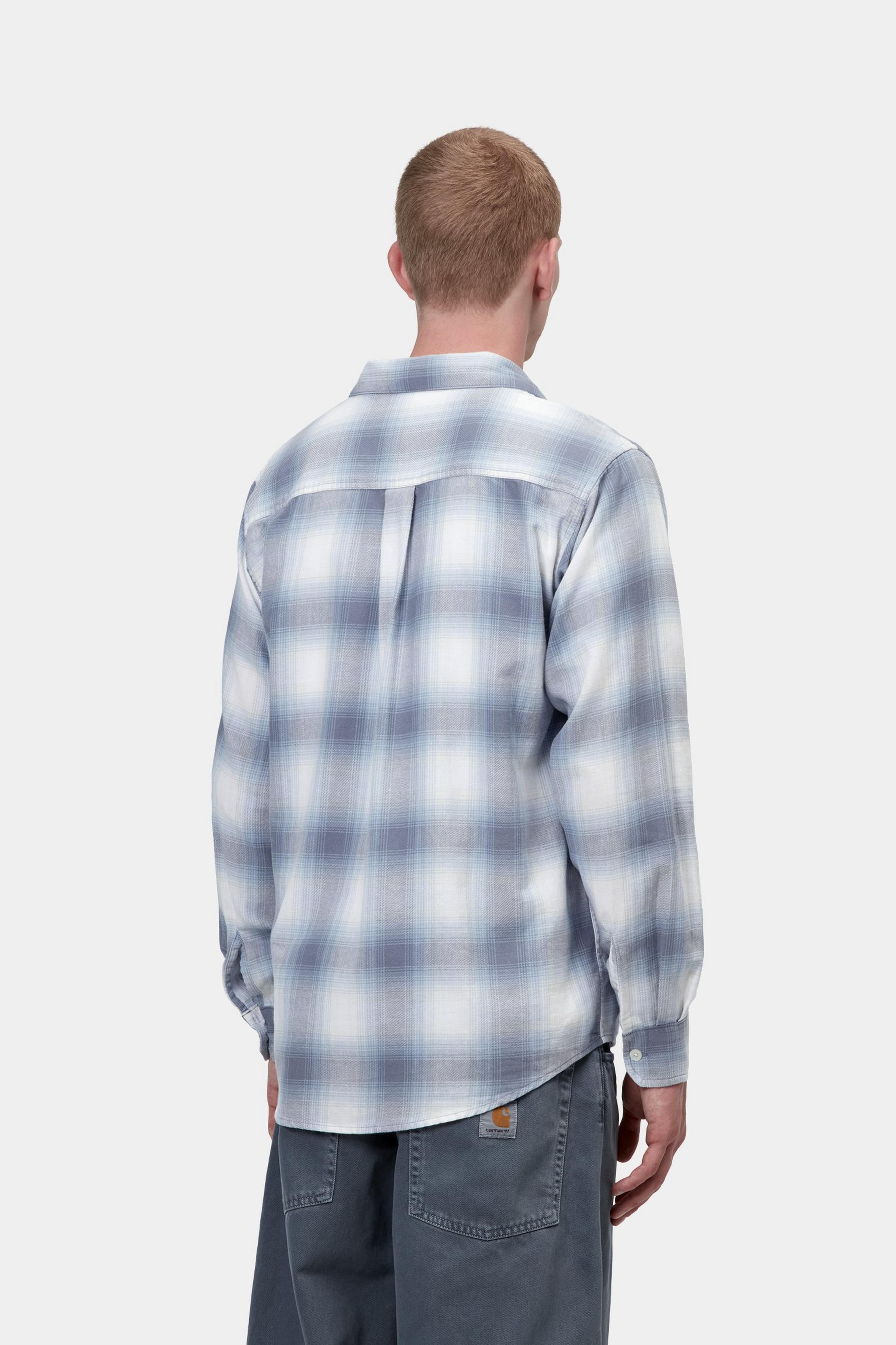 L/S Tyers Shirt - Tyers Check, Shady Blue 3