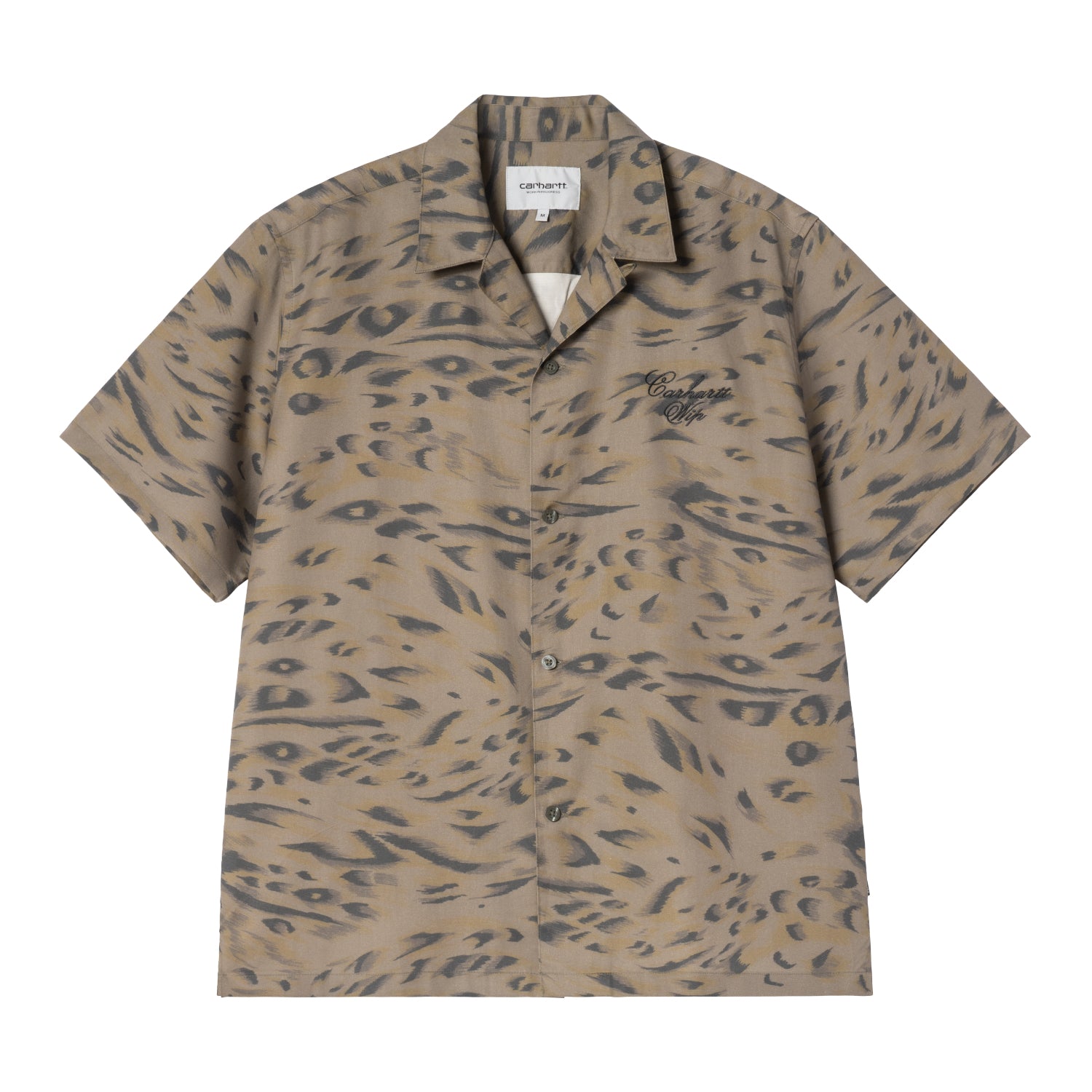 S/S Travon Shirt - Duck Feather Print, Cypress / Black