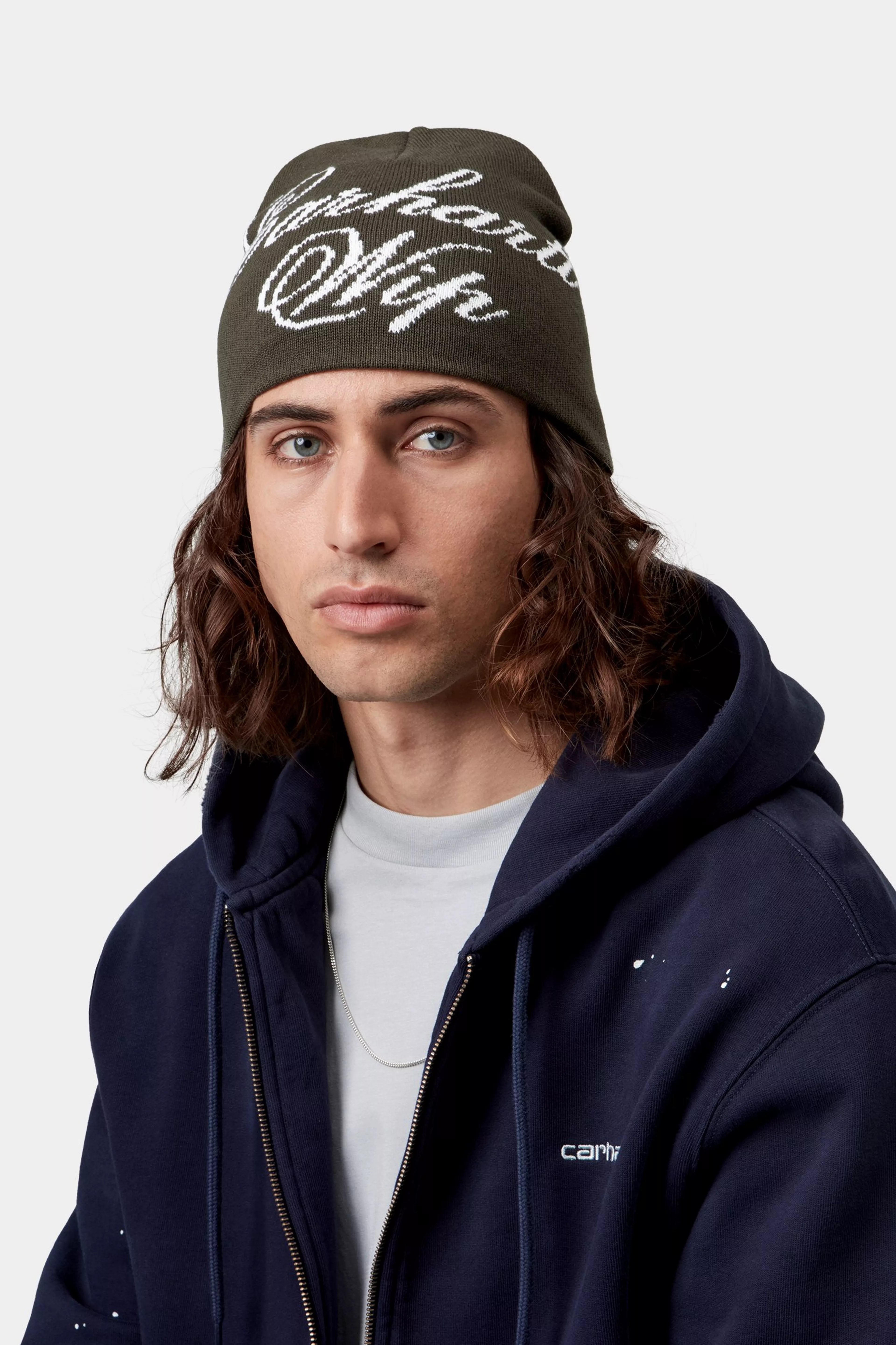 Travon Beanie - Cypress / White