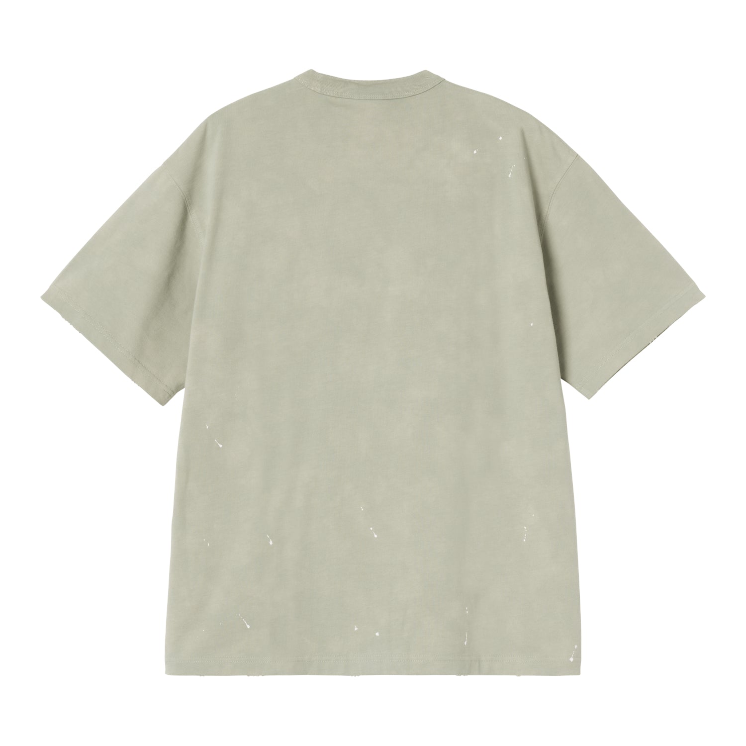S/S Painter T-Shirt - Shady Green, Destroy wash, splatter
