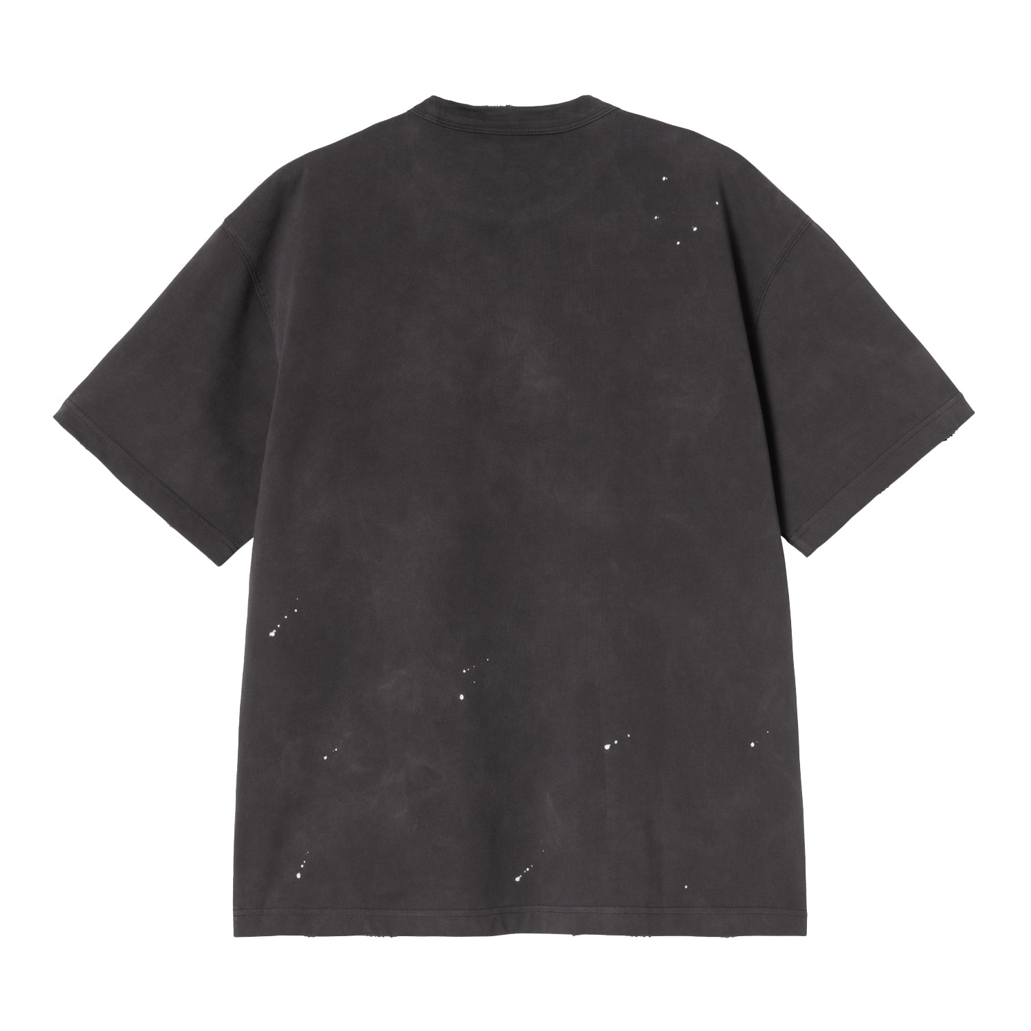 S/S Painter T-Shirt - Black, Destroy wash, splatter