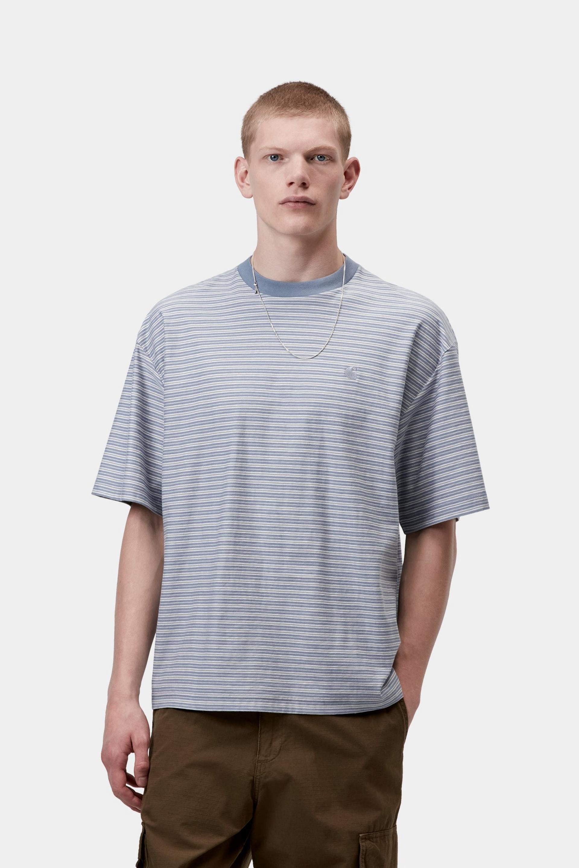 S/S Dupree T-Shirt - Dupree Stripe, Shady Blue