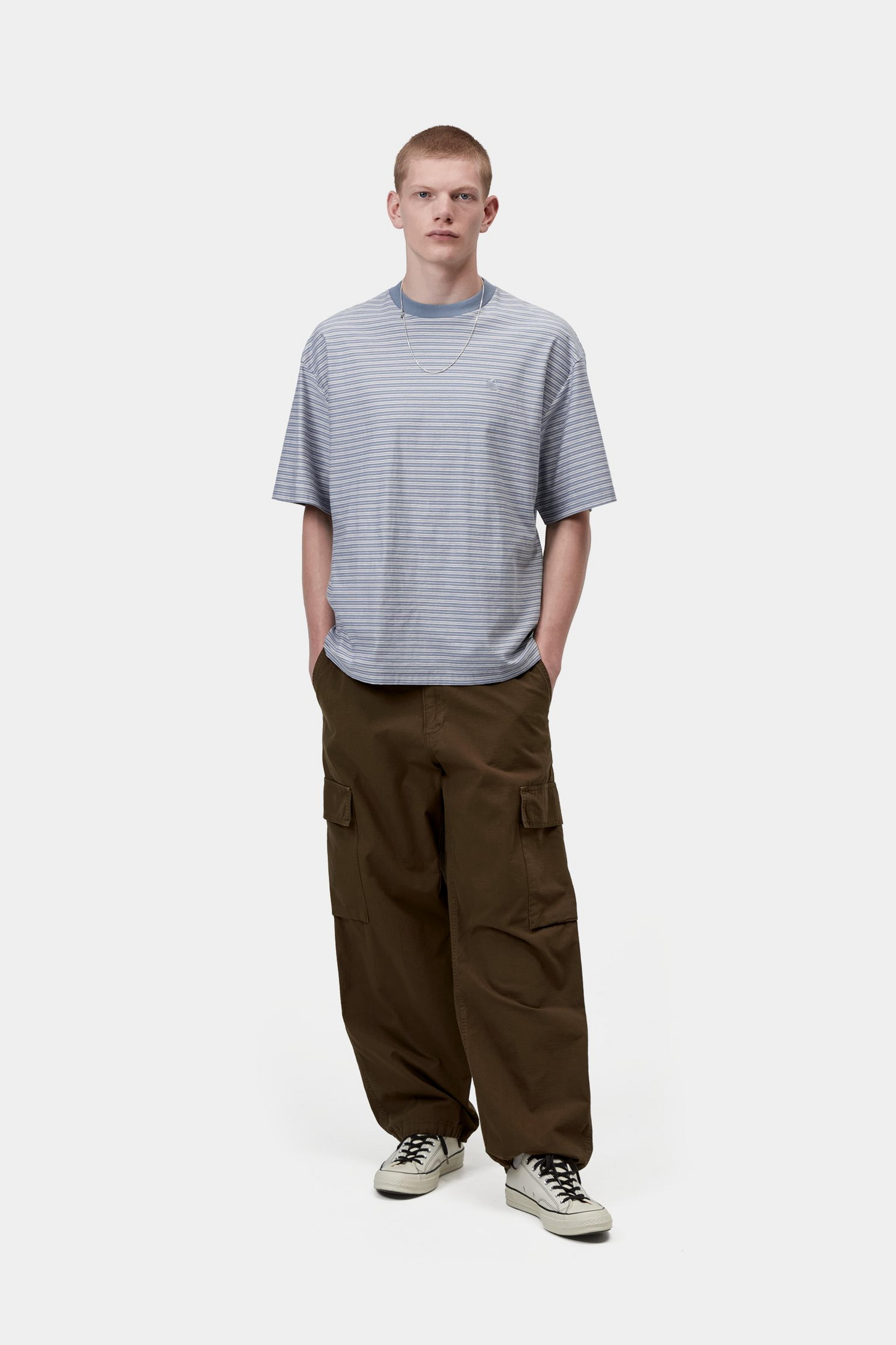 S/S Dupree T-Shirt - Dupree Stripe, Shady Blue