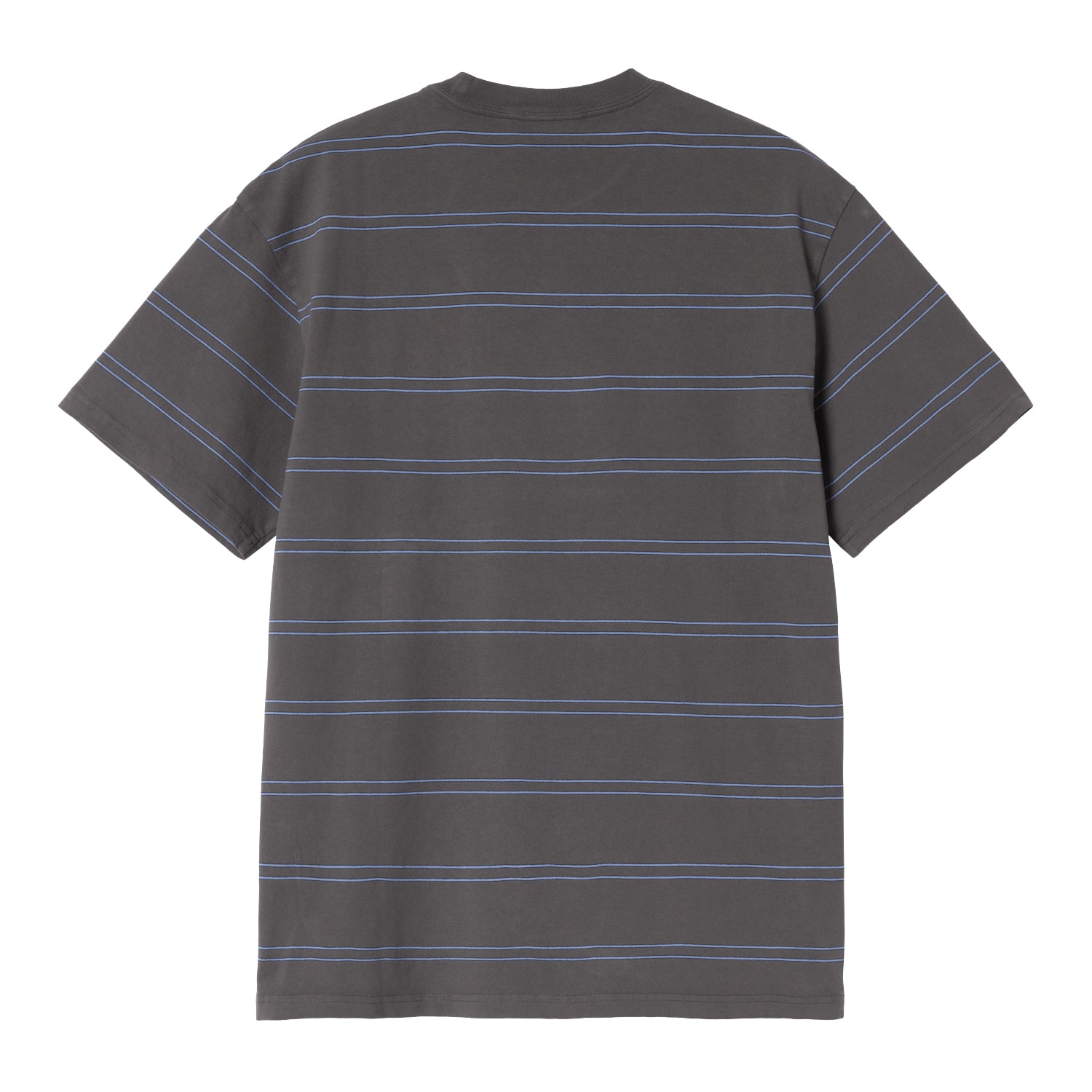 S/S Bert Pocket T-Shirt - Bert Stripe, Graphite / Curacao, Garment dyed