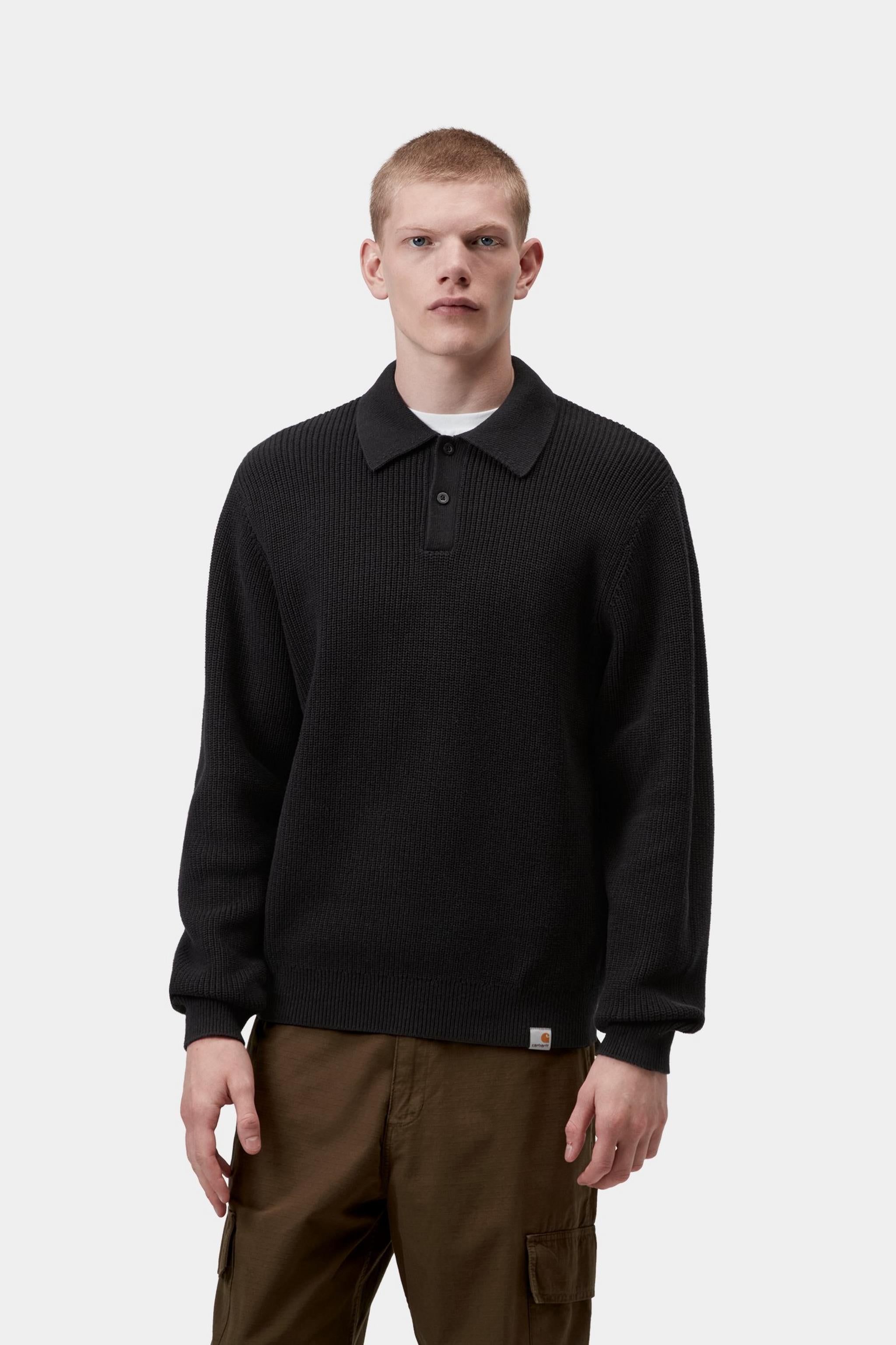 L/S Miles Polo - Black 2