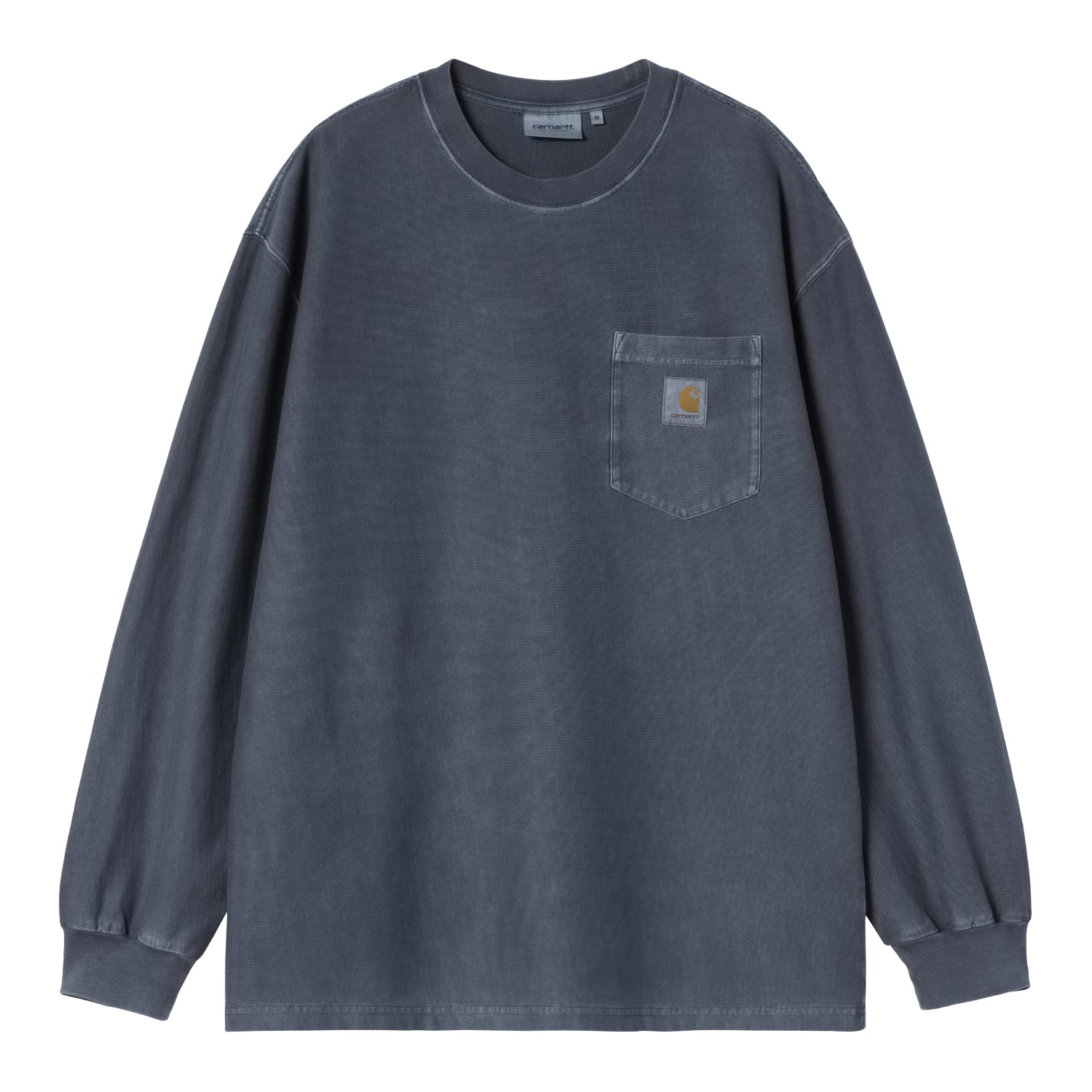 L/S Loose Pocket T-Shirt - Dark Navy, Garment dyed