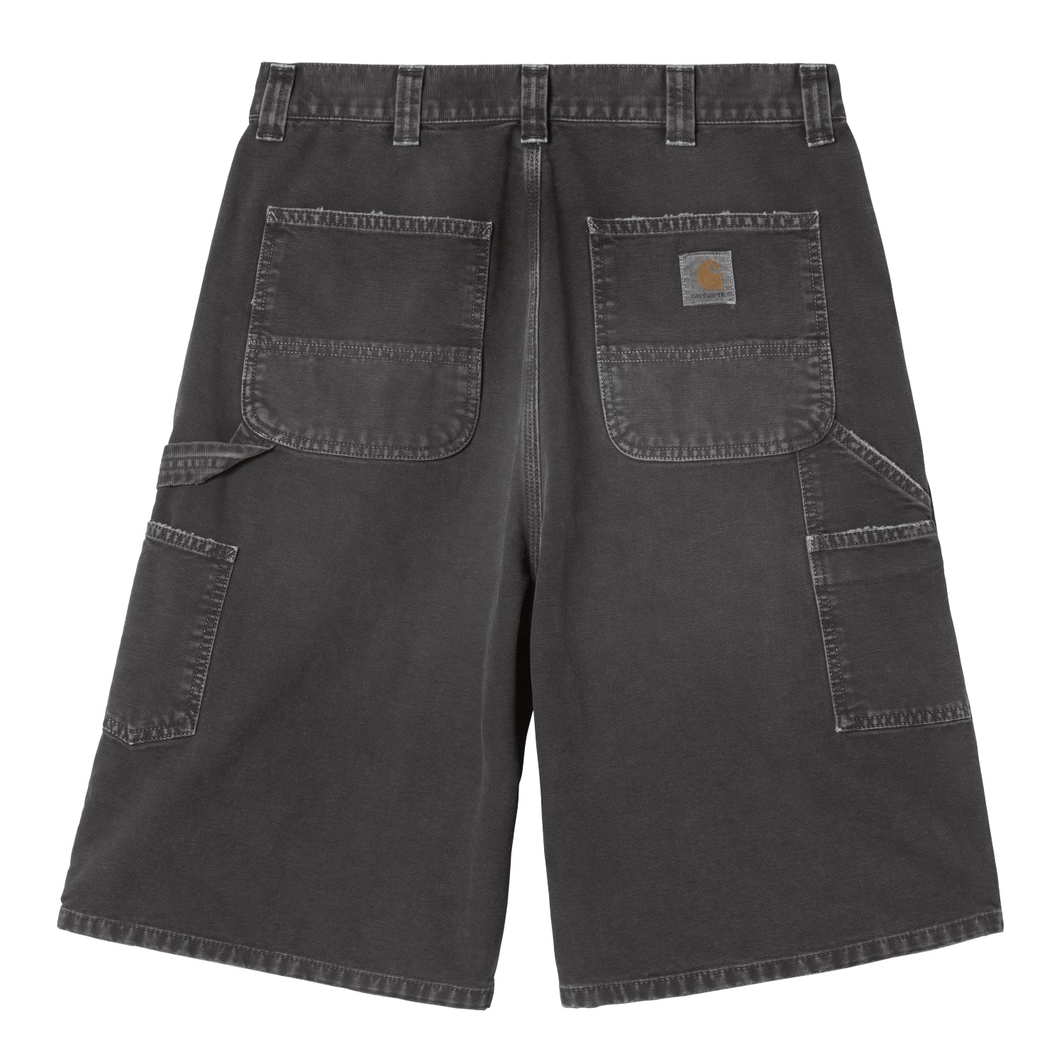 OG Double Knee Short - Black, Destroy wash