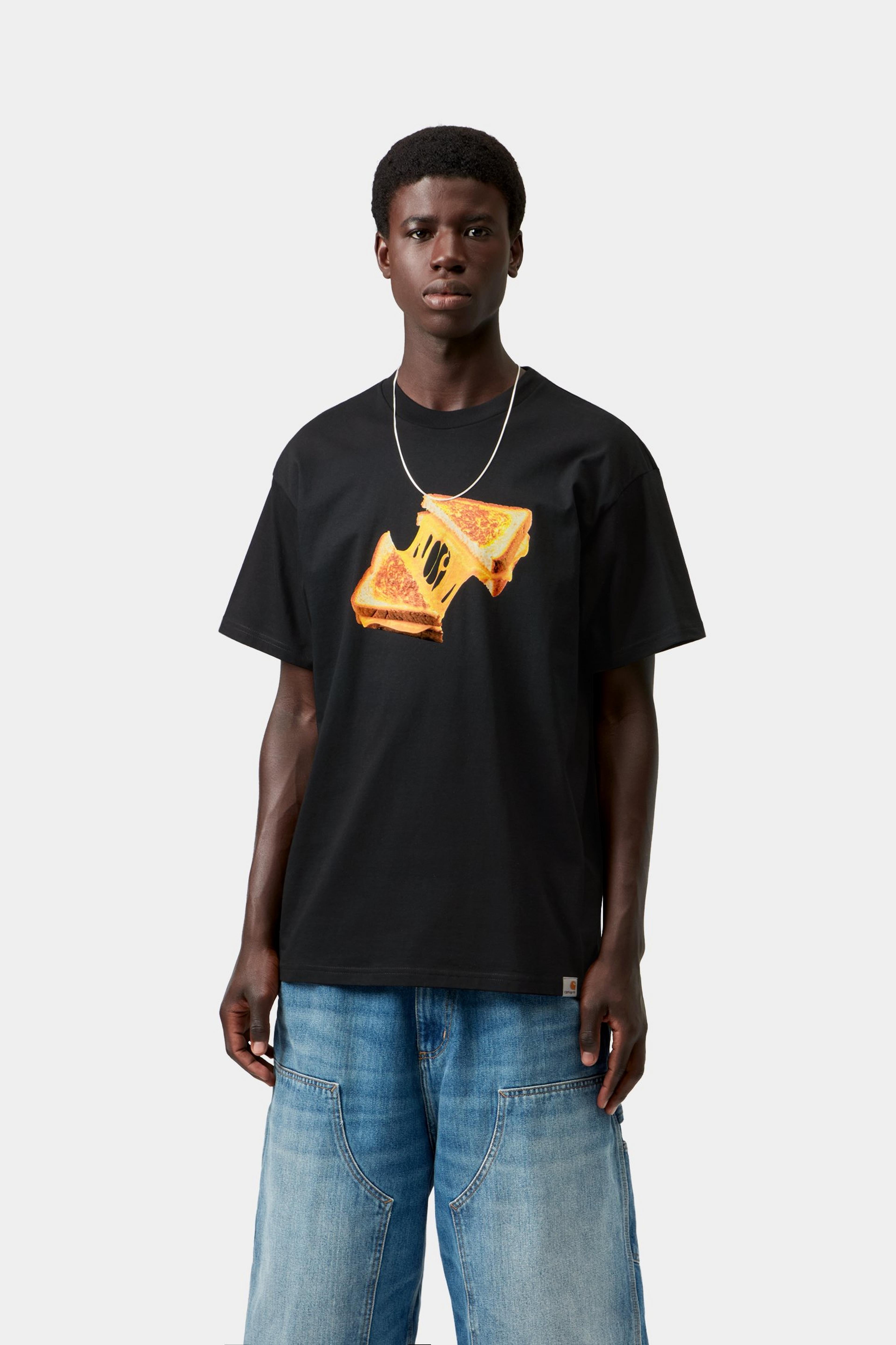 S/S Cheese Toast T-Shirt - Black