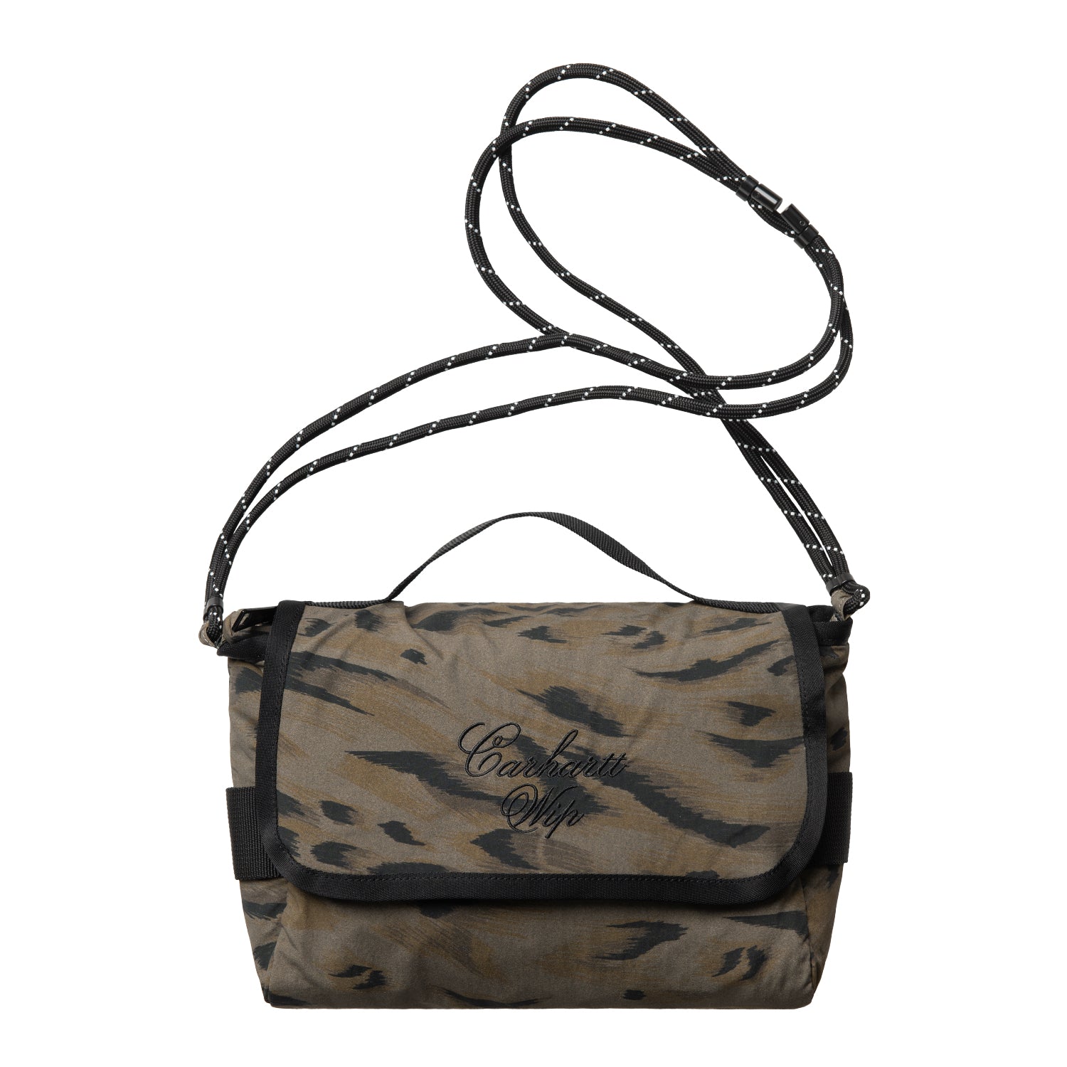 Travon Shoulder Bag - Duck Feather Print, Cypress / Black