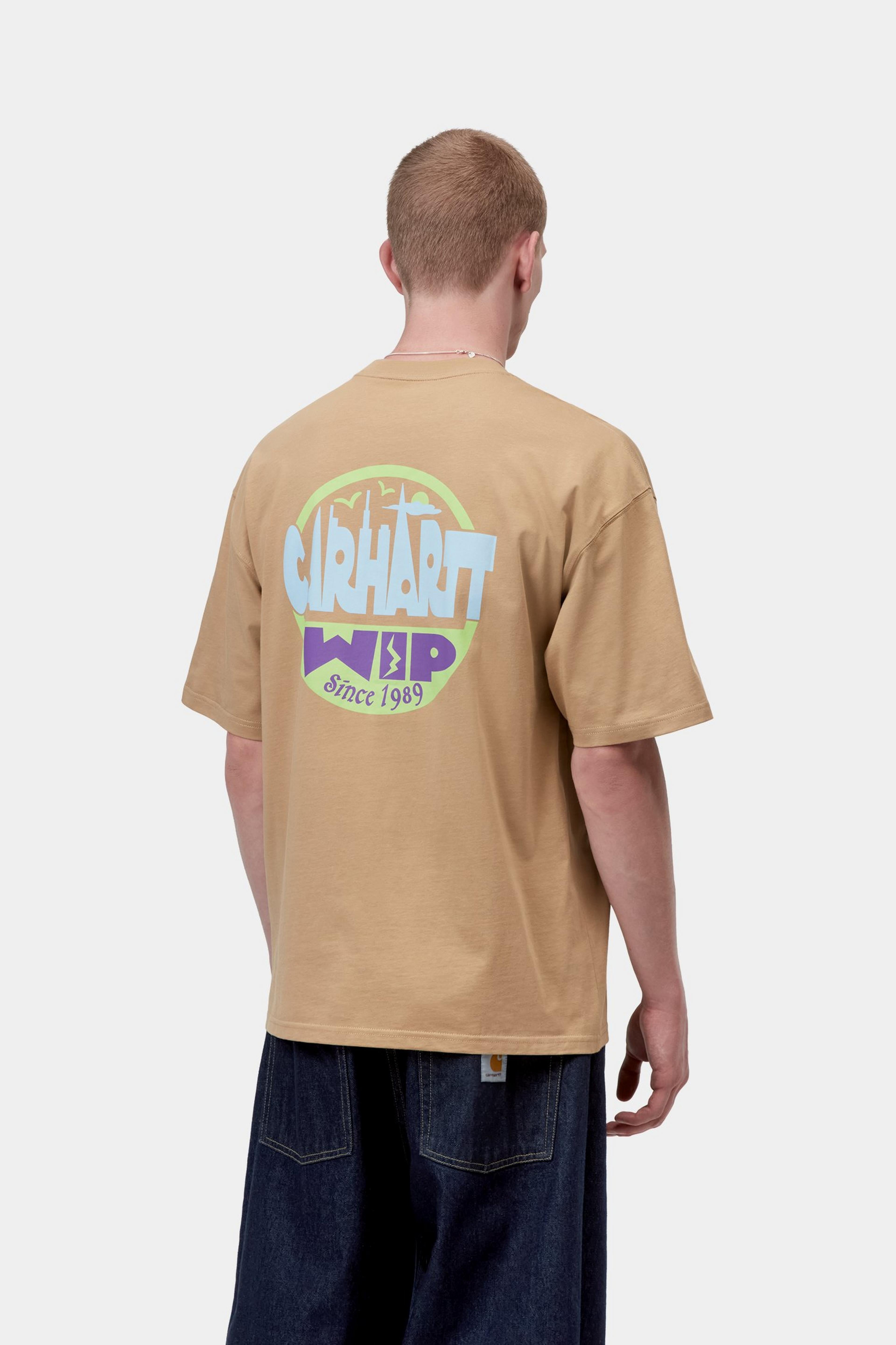 S/S Luggage Label T-Shirt - Dusty H Brown 3