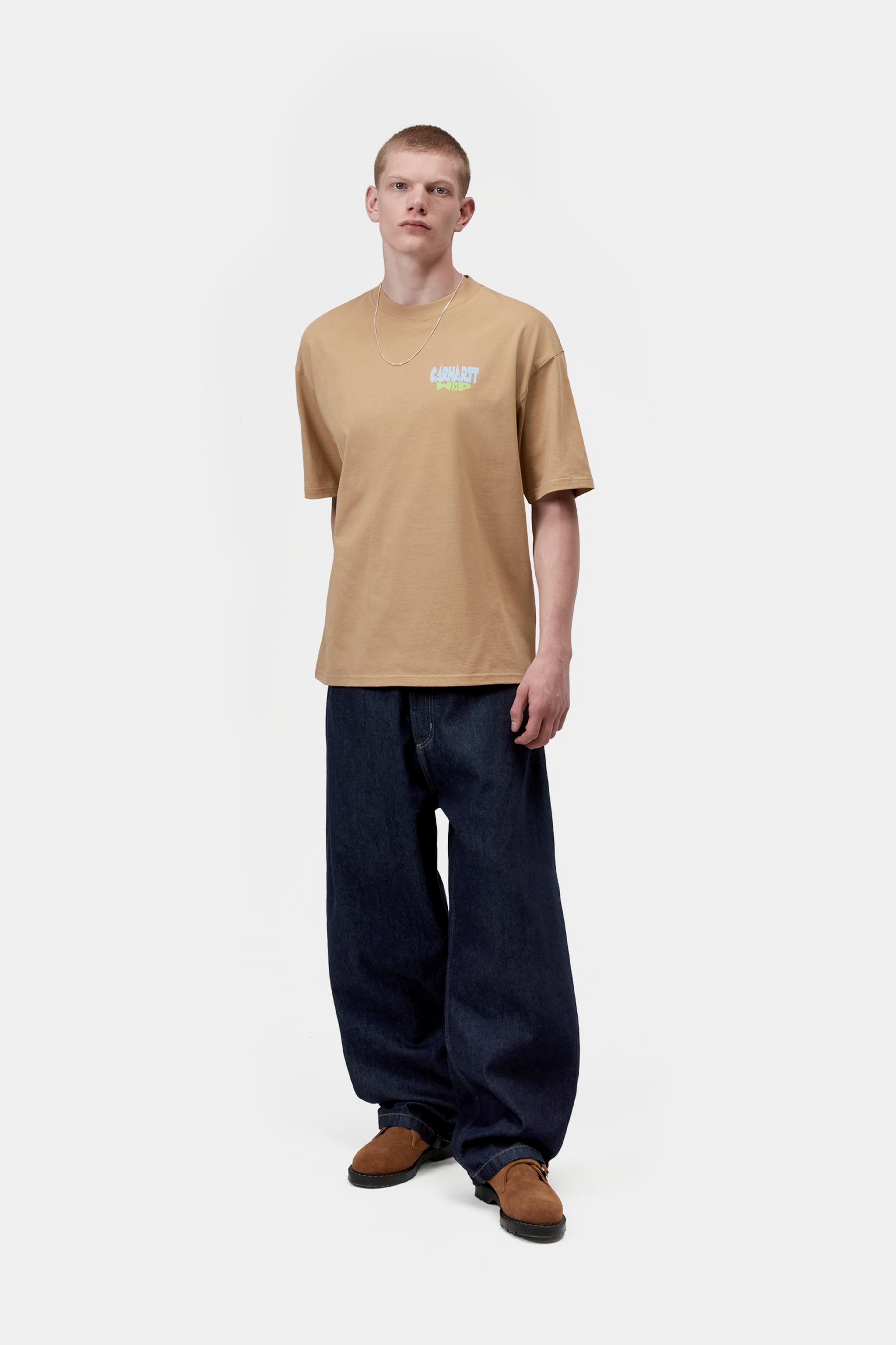 S/S Luggage Label T-Shirt - Dusty H Brown 4