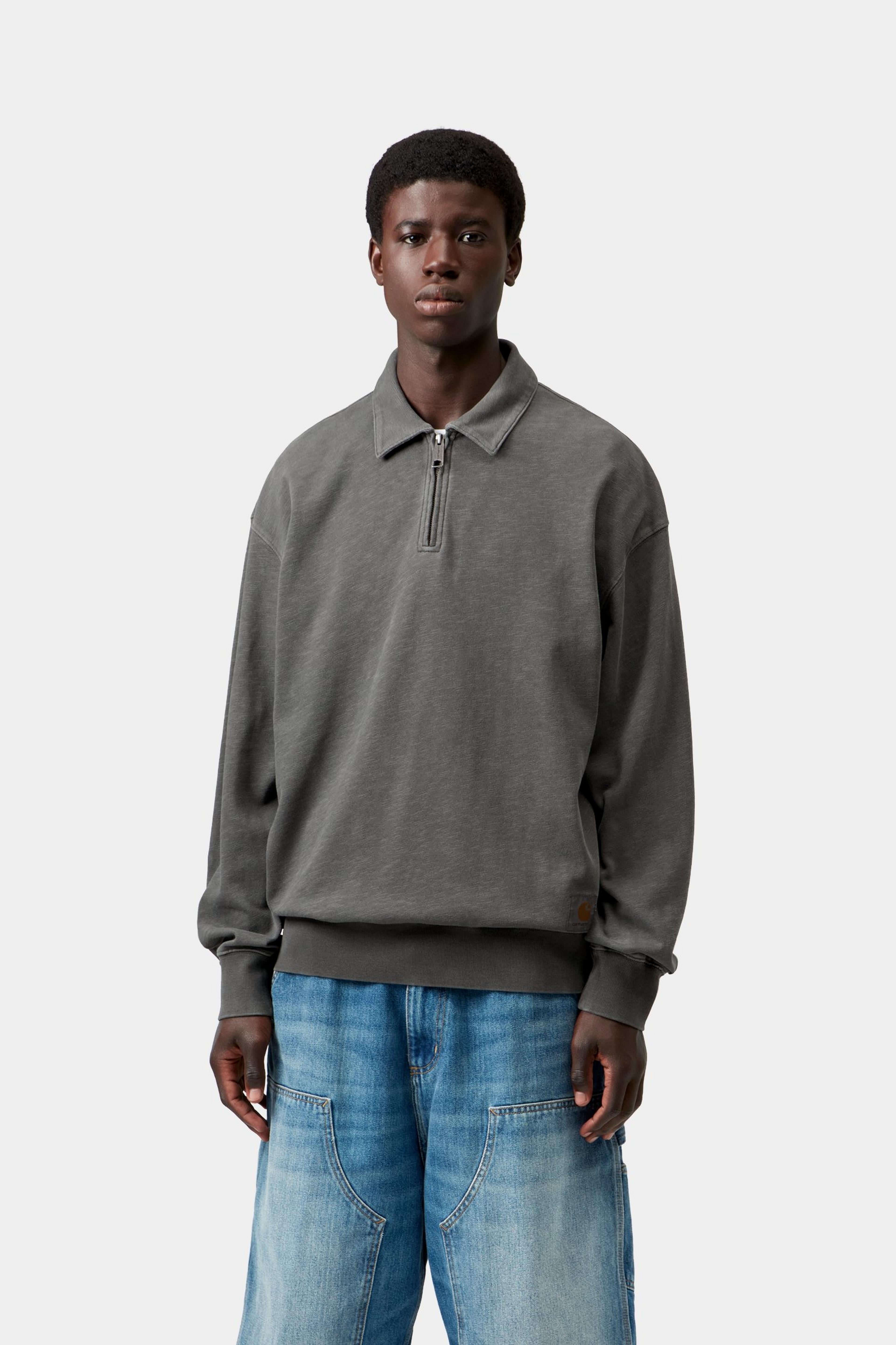 Harper Polo - Black, Garment dyed