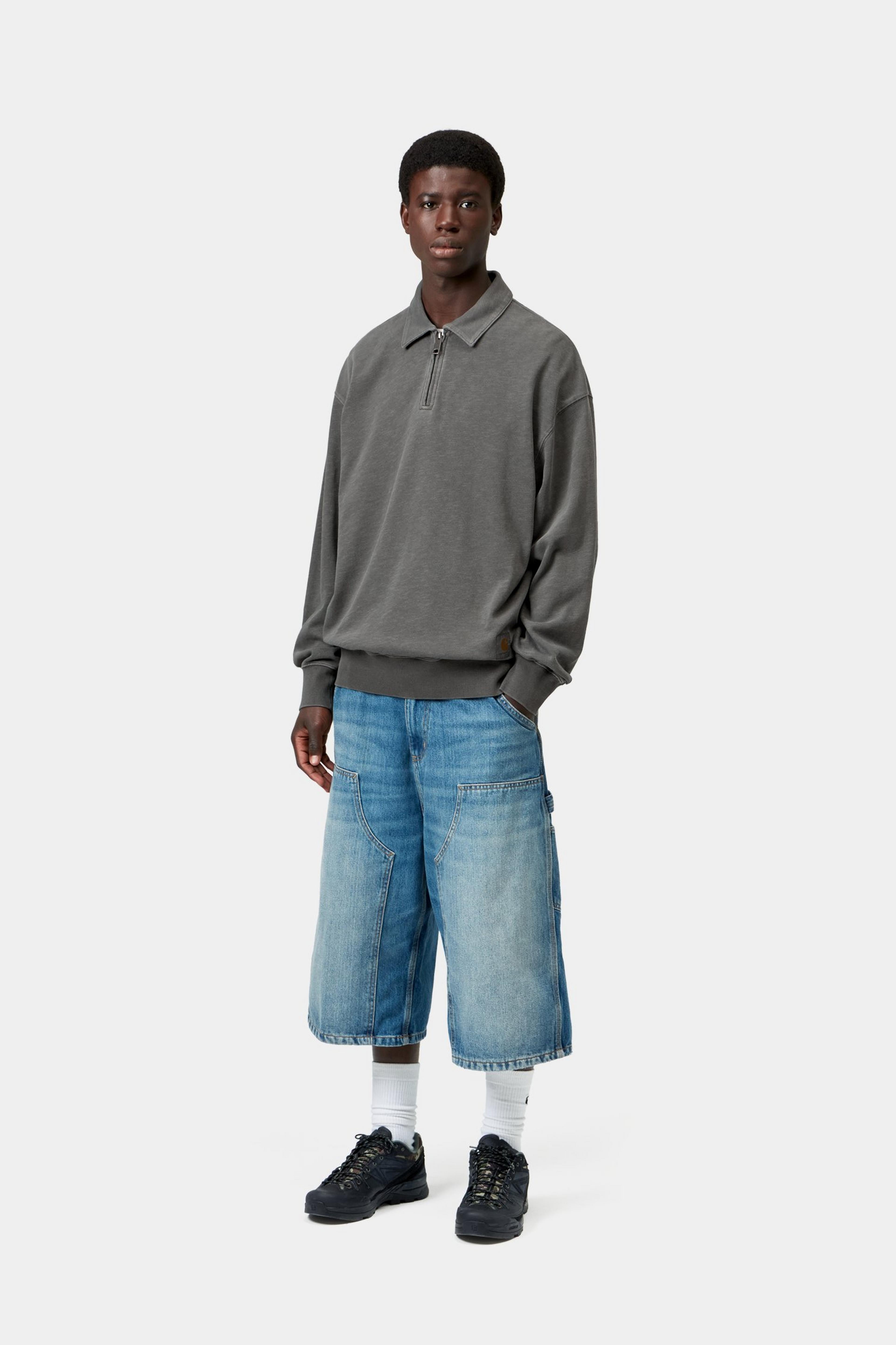 Harper Polo - Black, Garment dyed