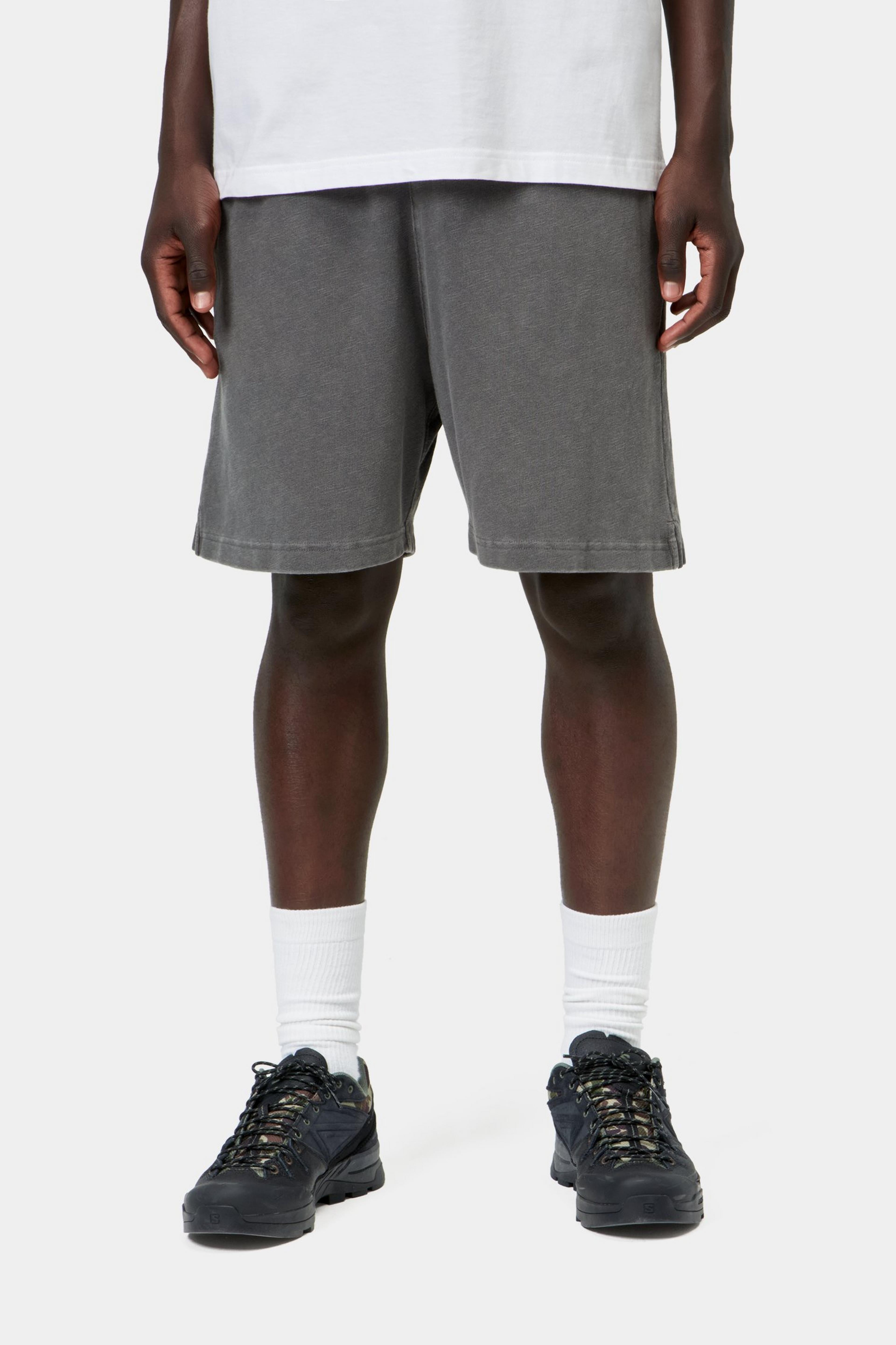 Harper Sweat Short - Black, Garment dyed