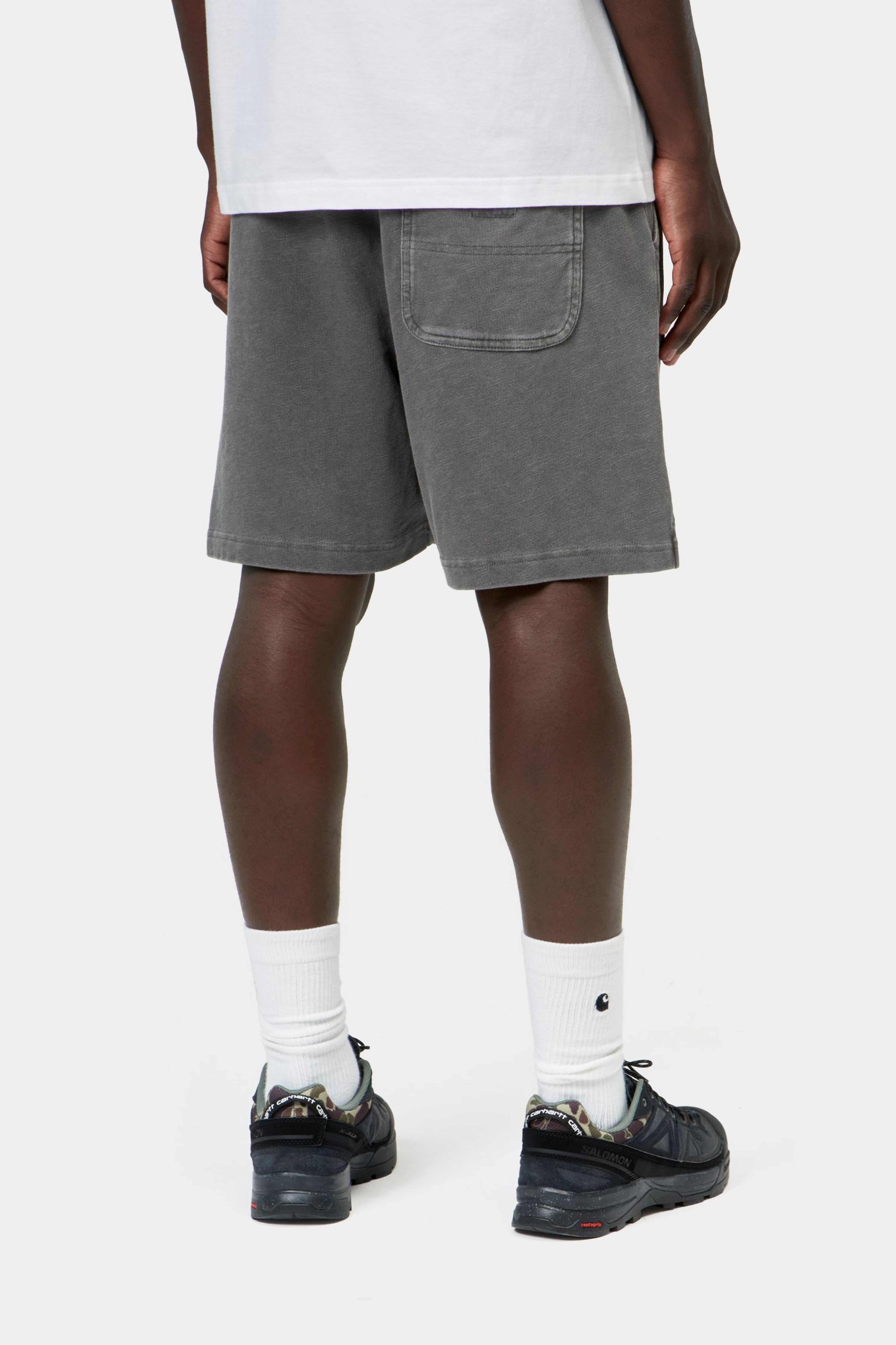Harper Sweat Short - Black, Garment dyed