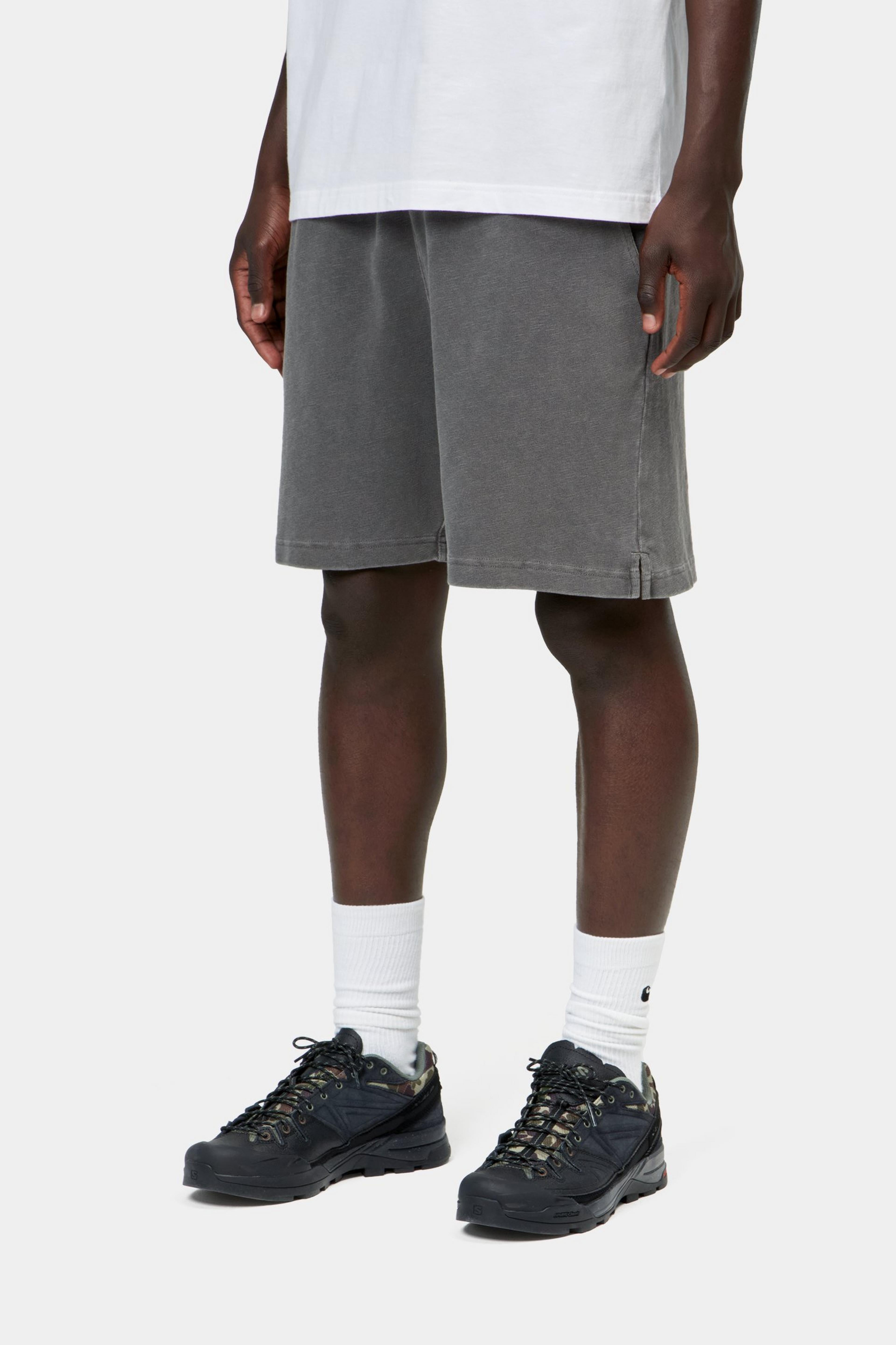 Harper Sweat Short - Black, Garment dyed