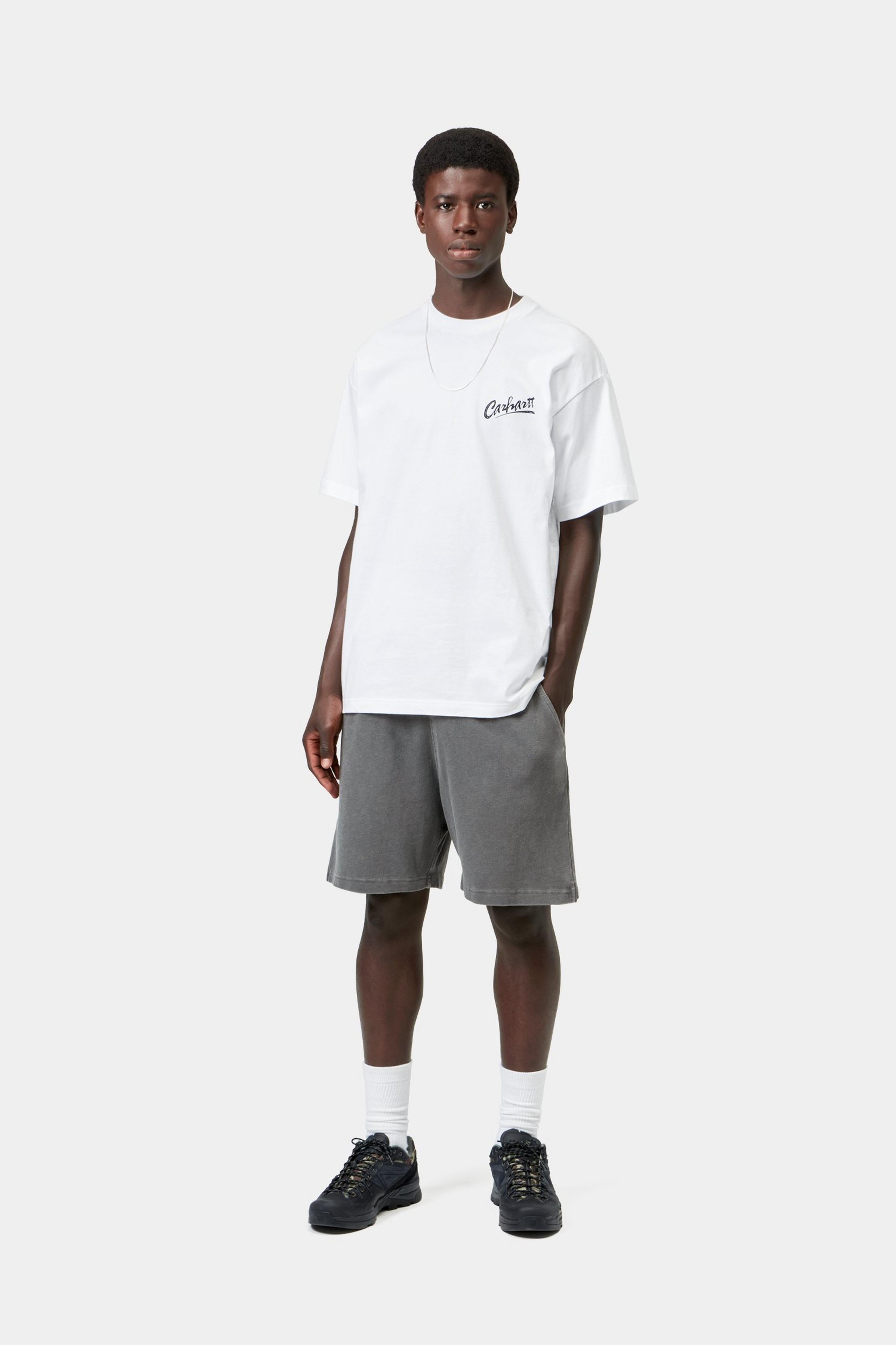 Harper Sweat Short - Black, Garment dyed