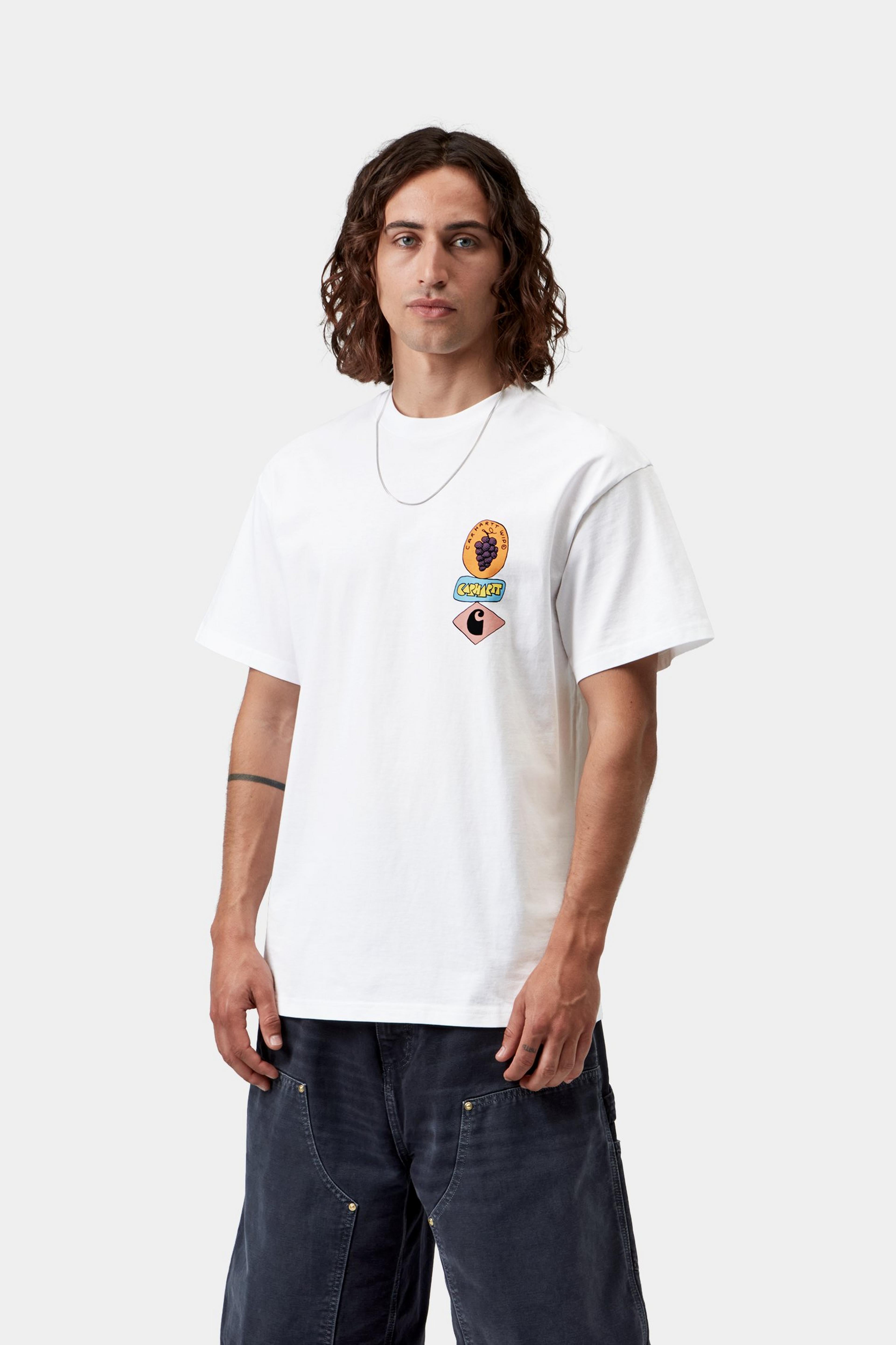S/S Stacked Grapes T-Shirt - White