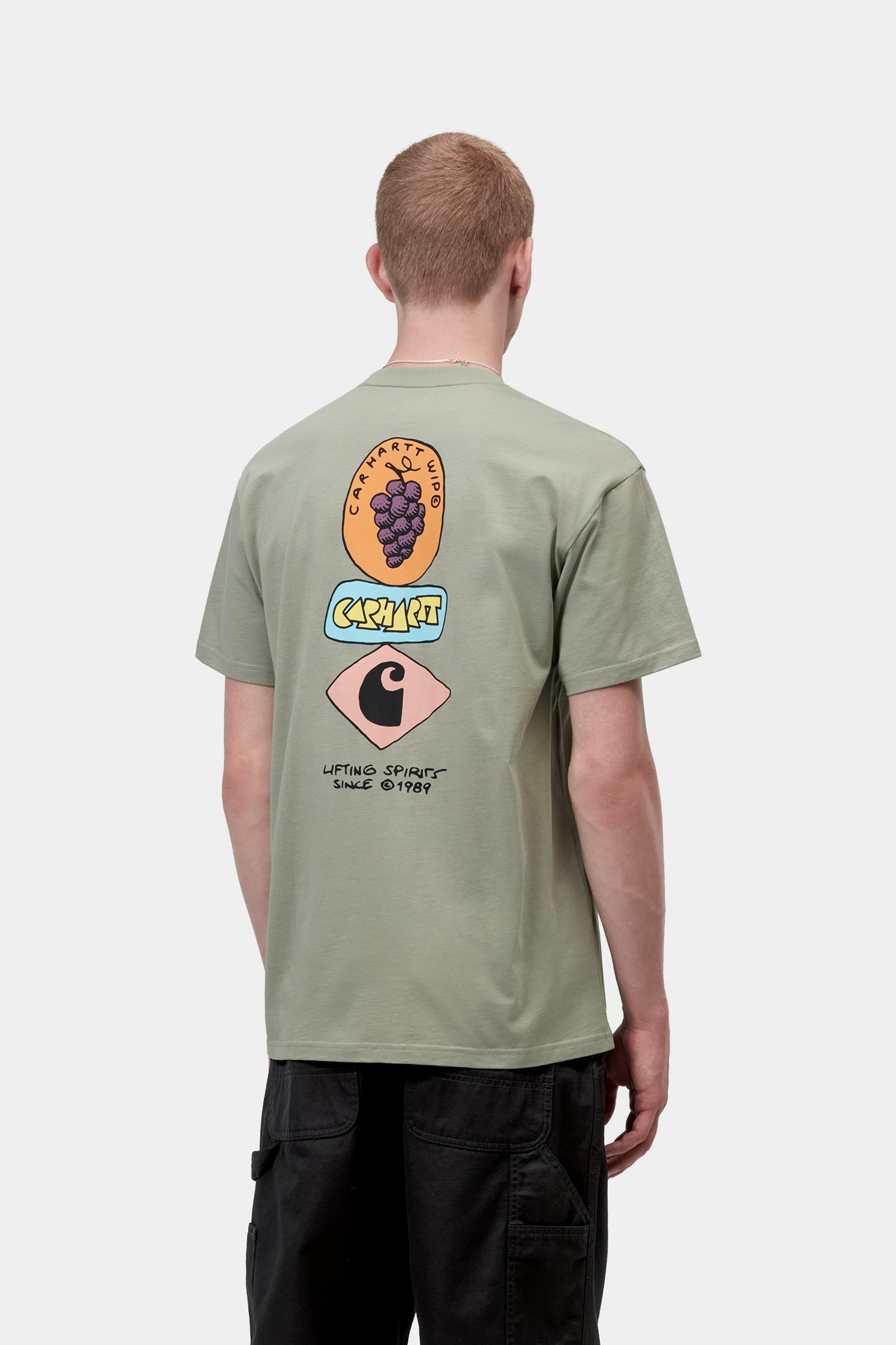 S/S Stacked Grapes T-Shirt - Shady Green