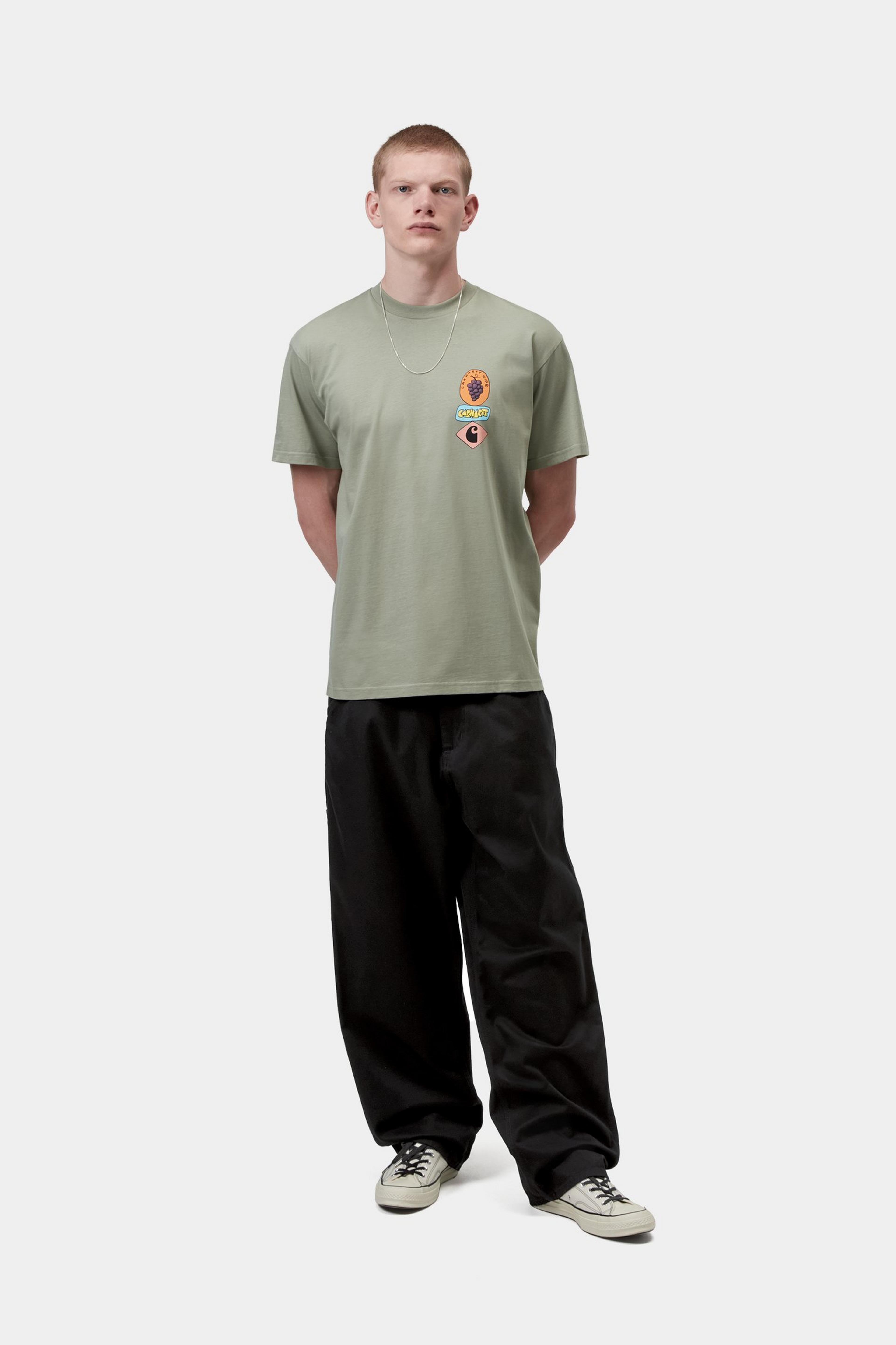 S/S Stacked Grapes T-Shirt - Shady Green