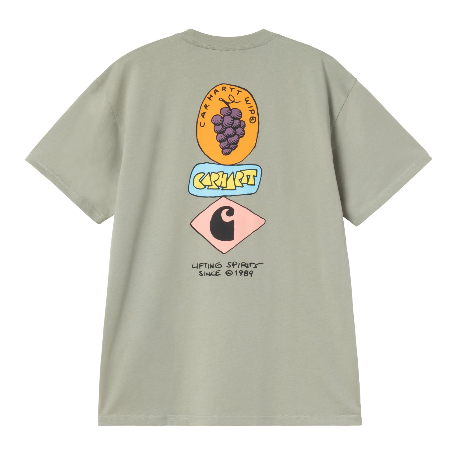 S/S Stacked Grapes T-Shirt - Shady Green