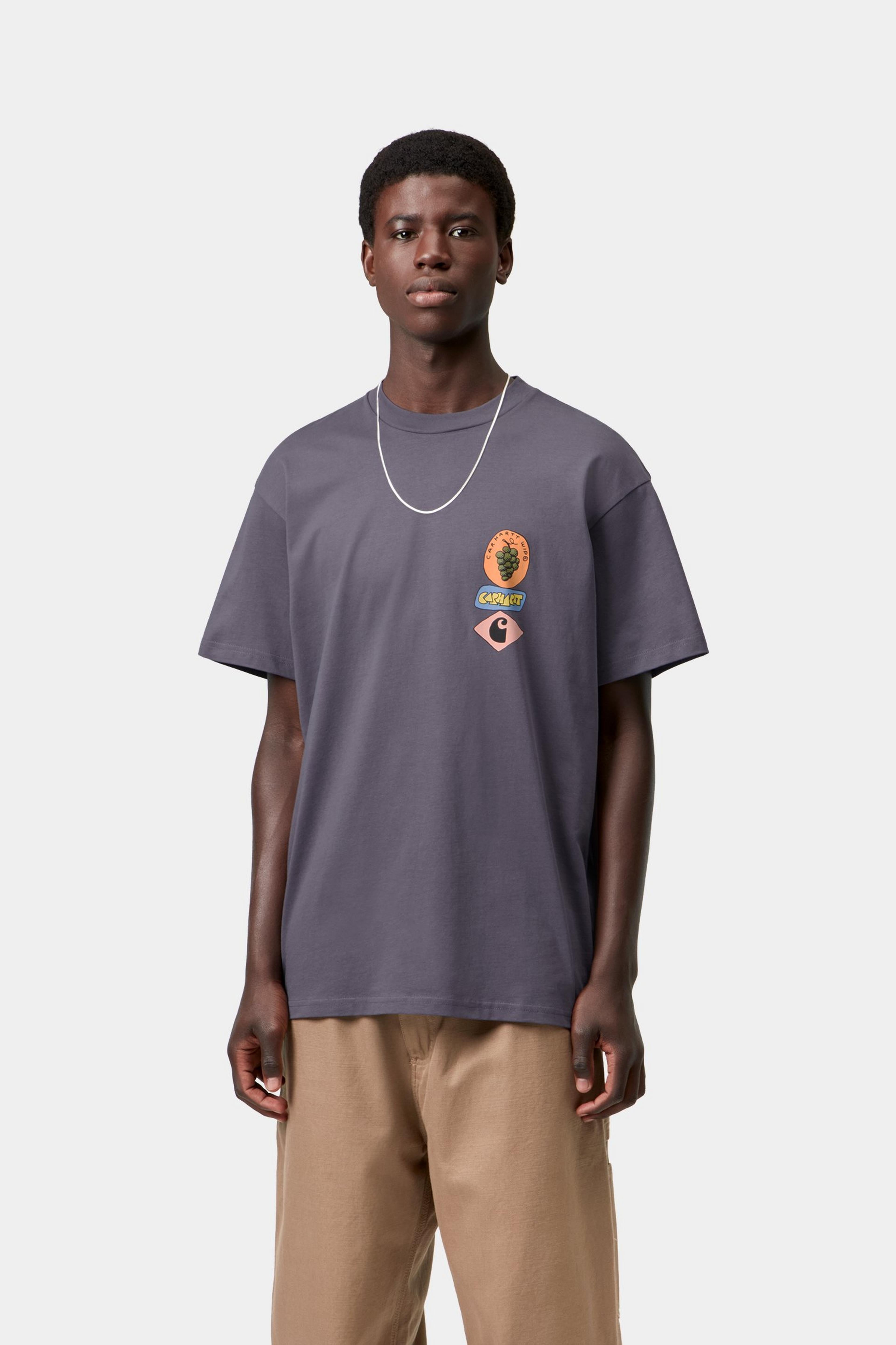 S/S Stacked Grapes T-Shirt - Shady Purple