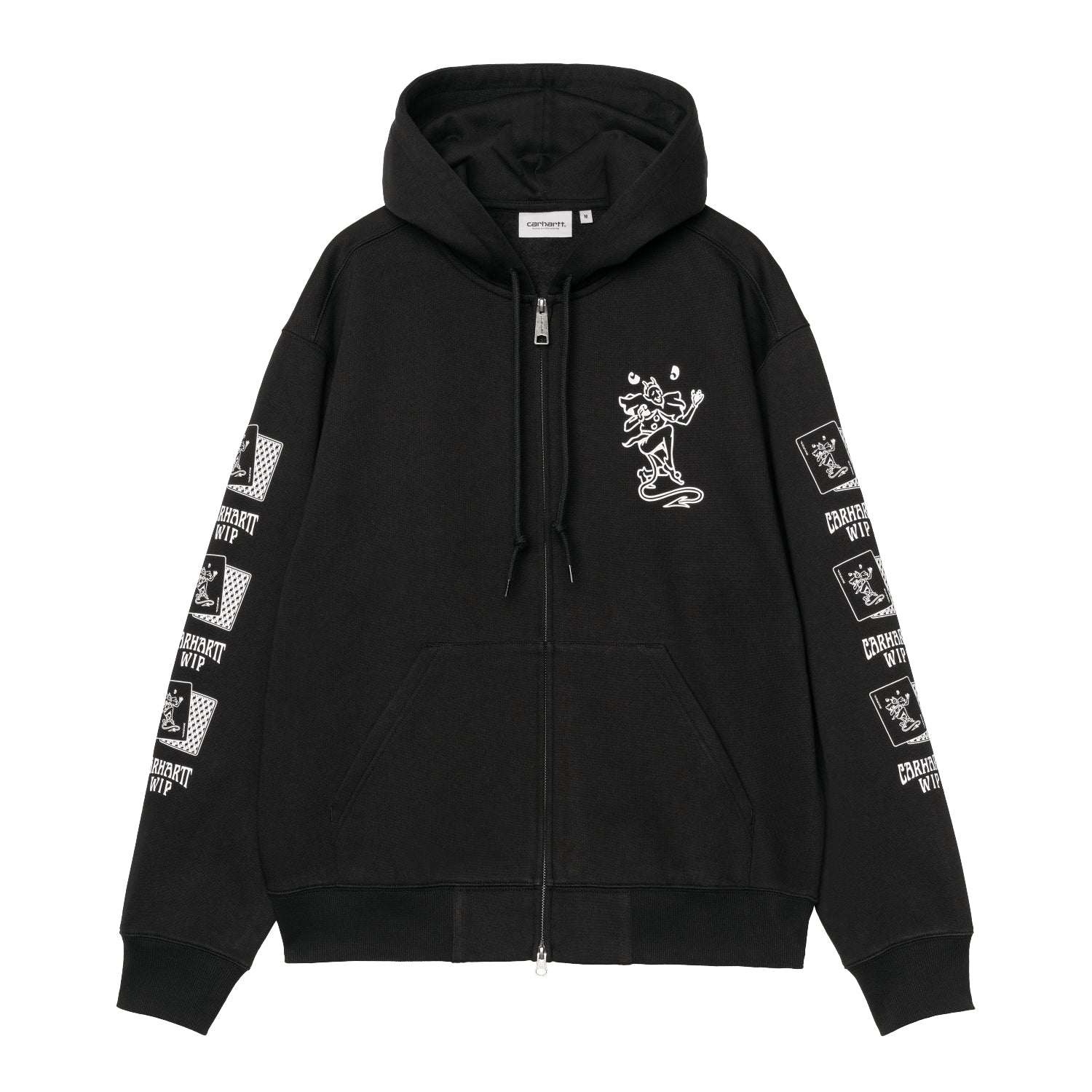 Hooded Playing Cards Jacket - Black