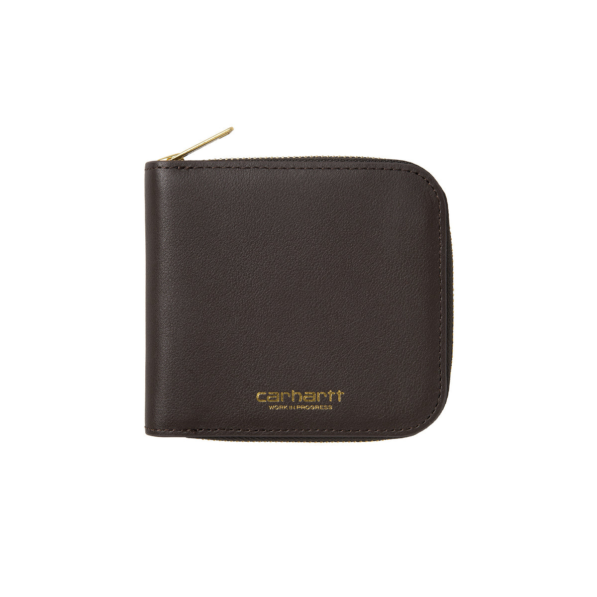 Leather Wallet - Tobacco / Gold