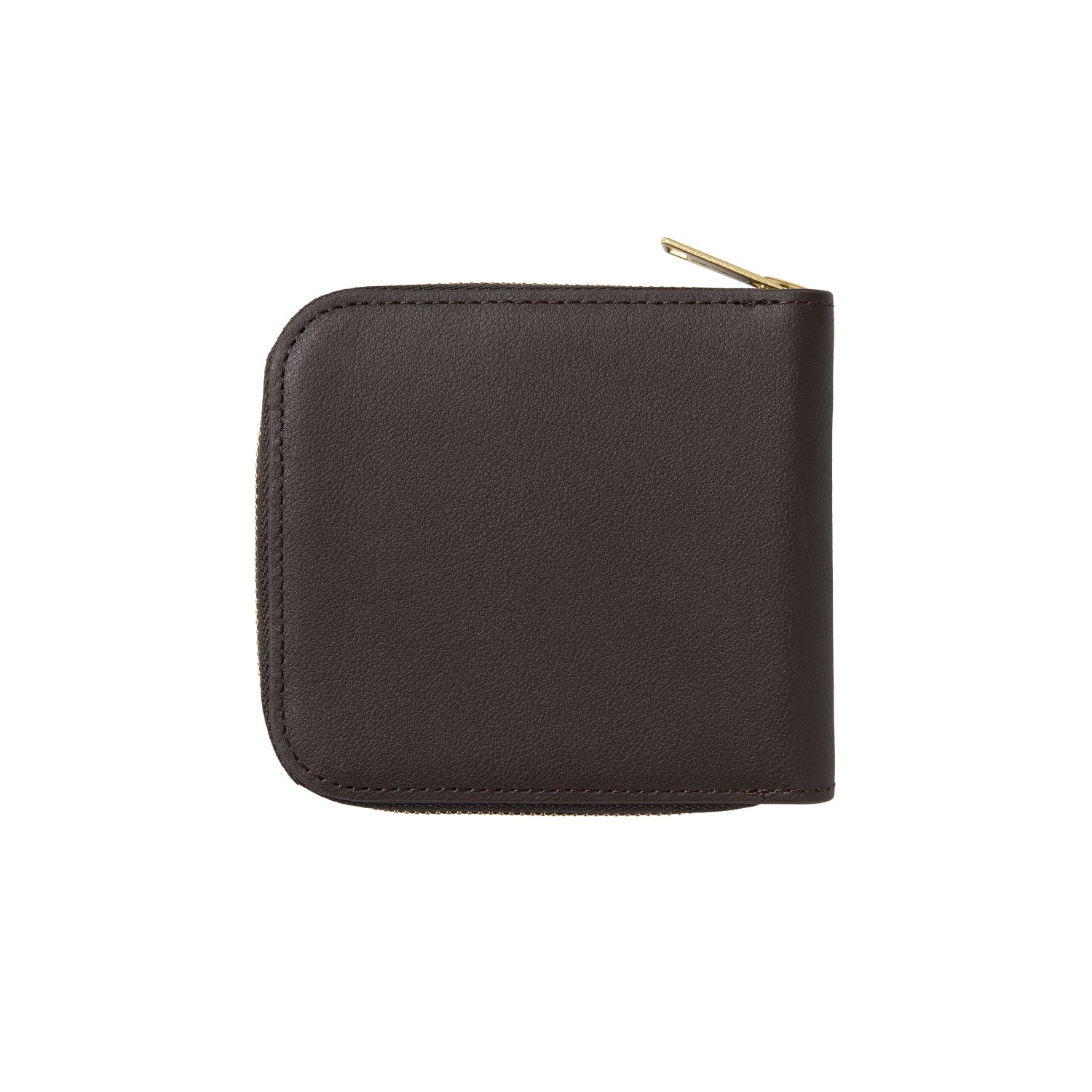 Leather Wallet - Tobacco / Gold 2
