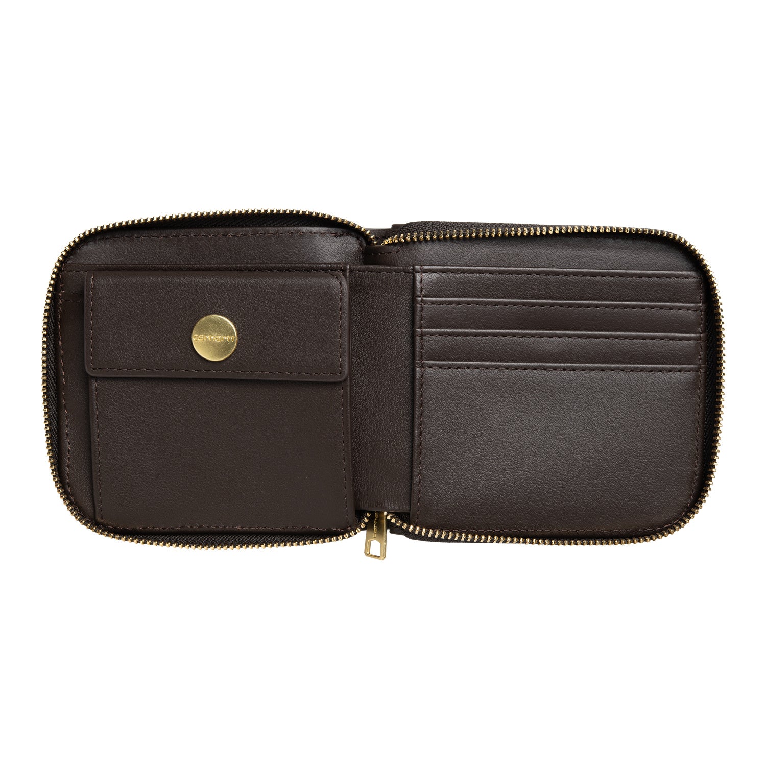Leather Wallet - Tobacco / Gold 4
