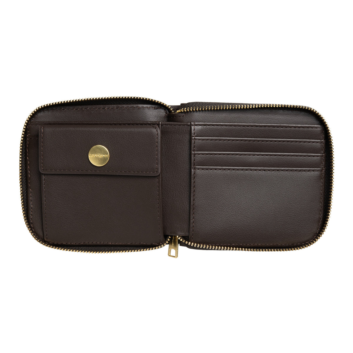 Leather Wallet - Tobacco / Gold
