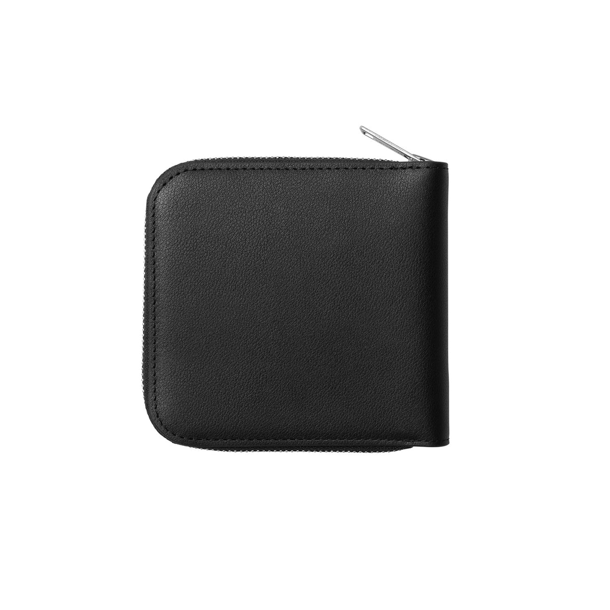 Leather Wallet - Black / Silver