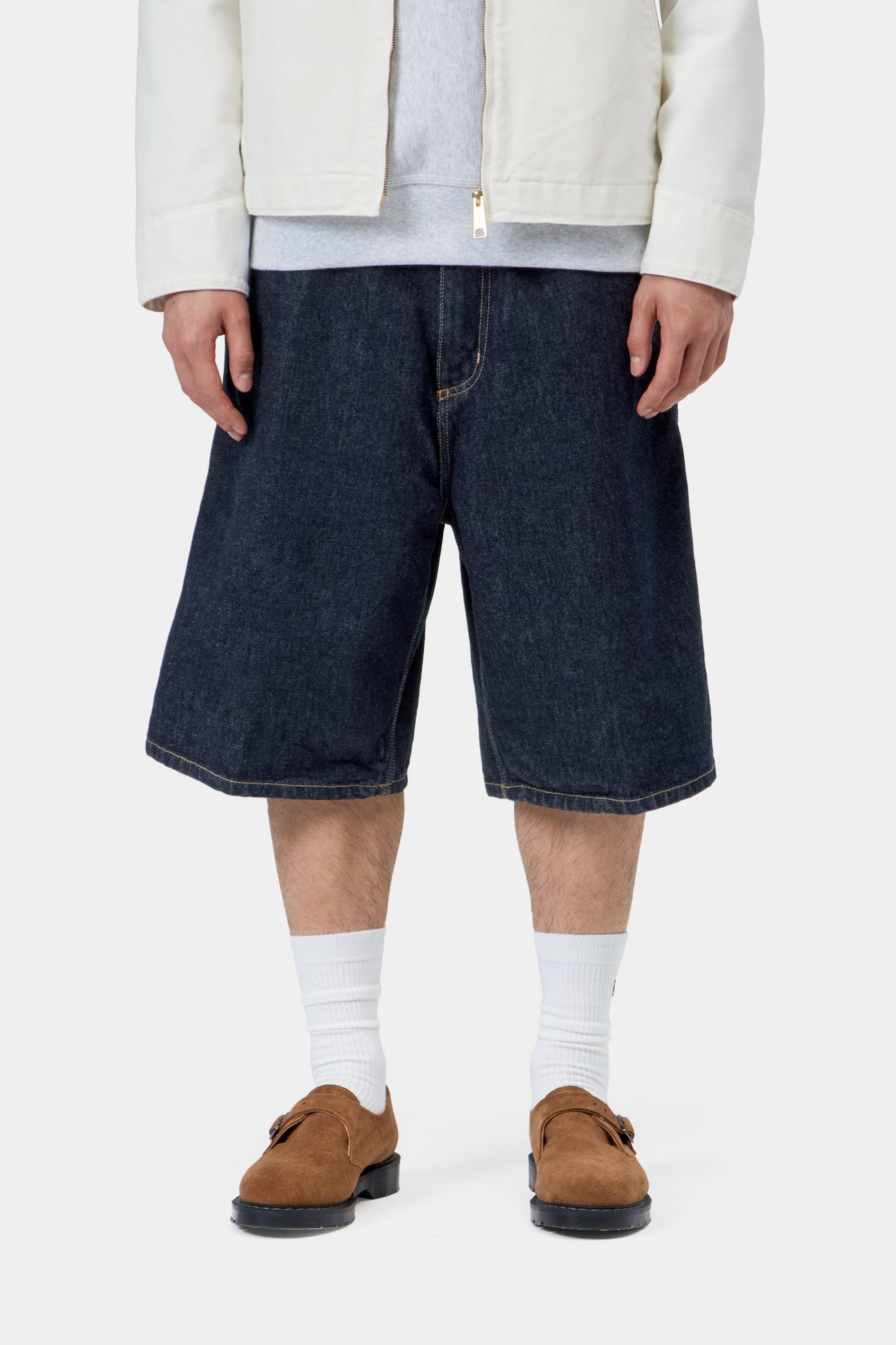 OG Single Knee Short - Blue, Rinsed