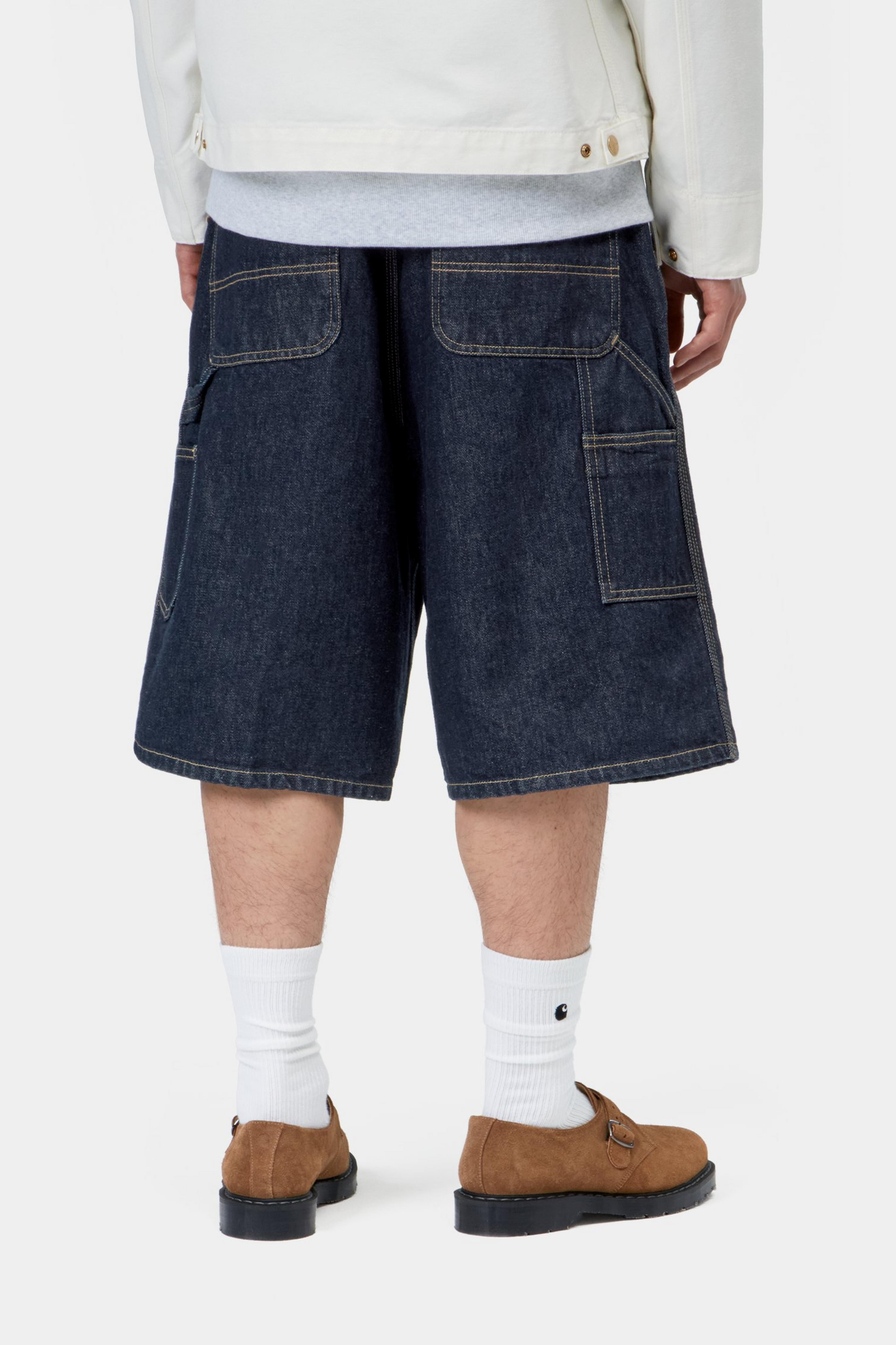 OG Single Knee Short - Blue, Rinsed