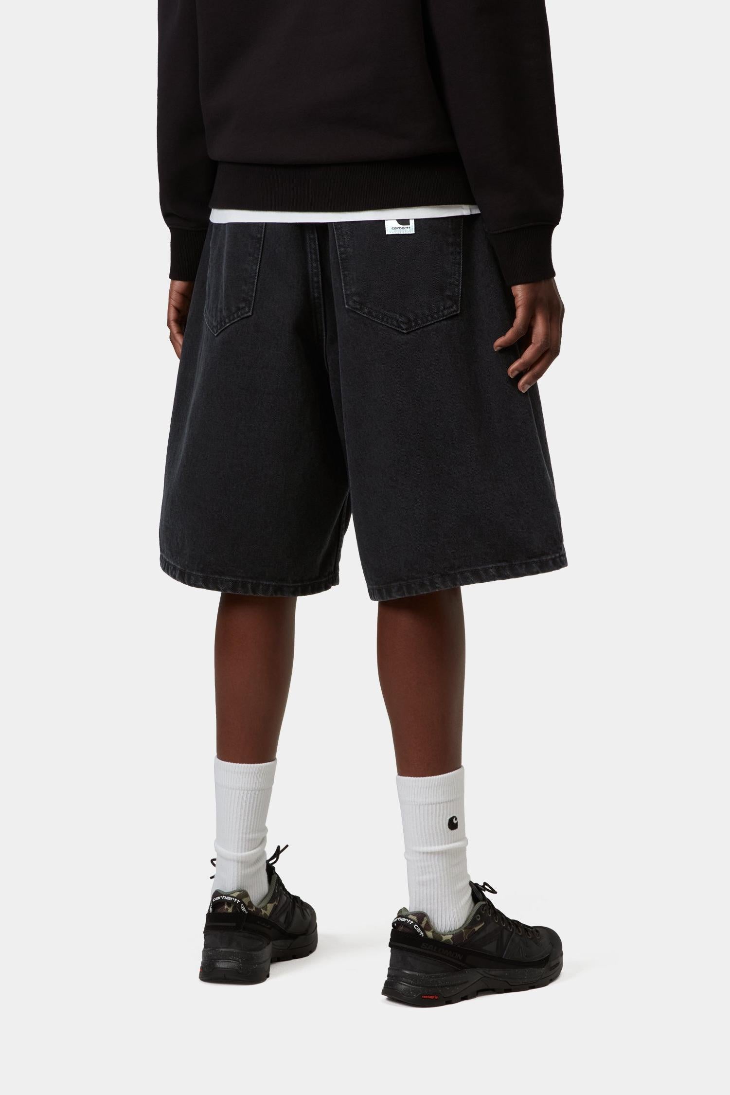 W' Brandon Short - Black (stone washed)