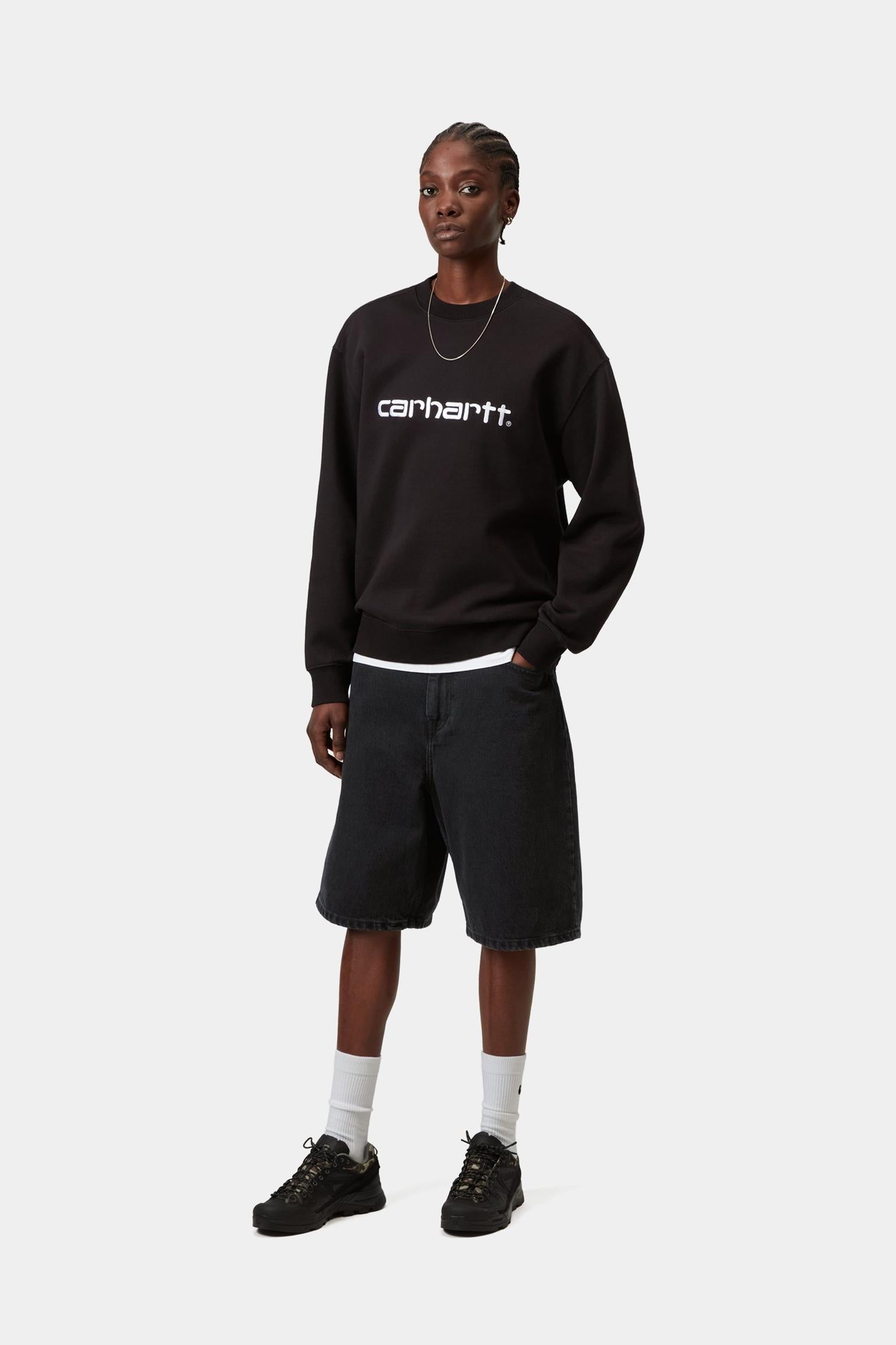 W' Brandon Short - Black (stone washed)