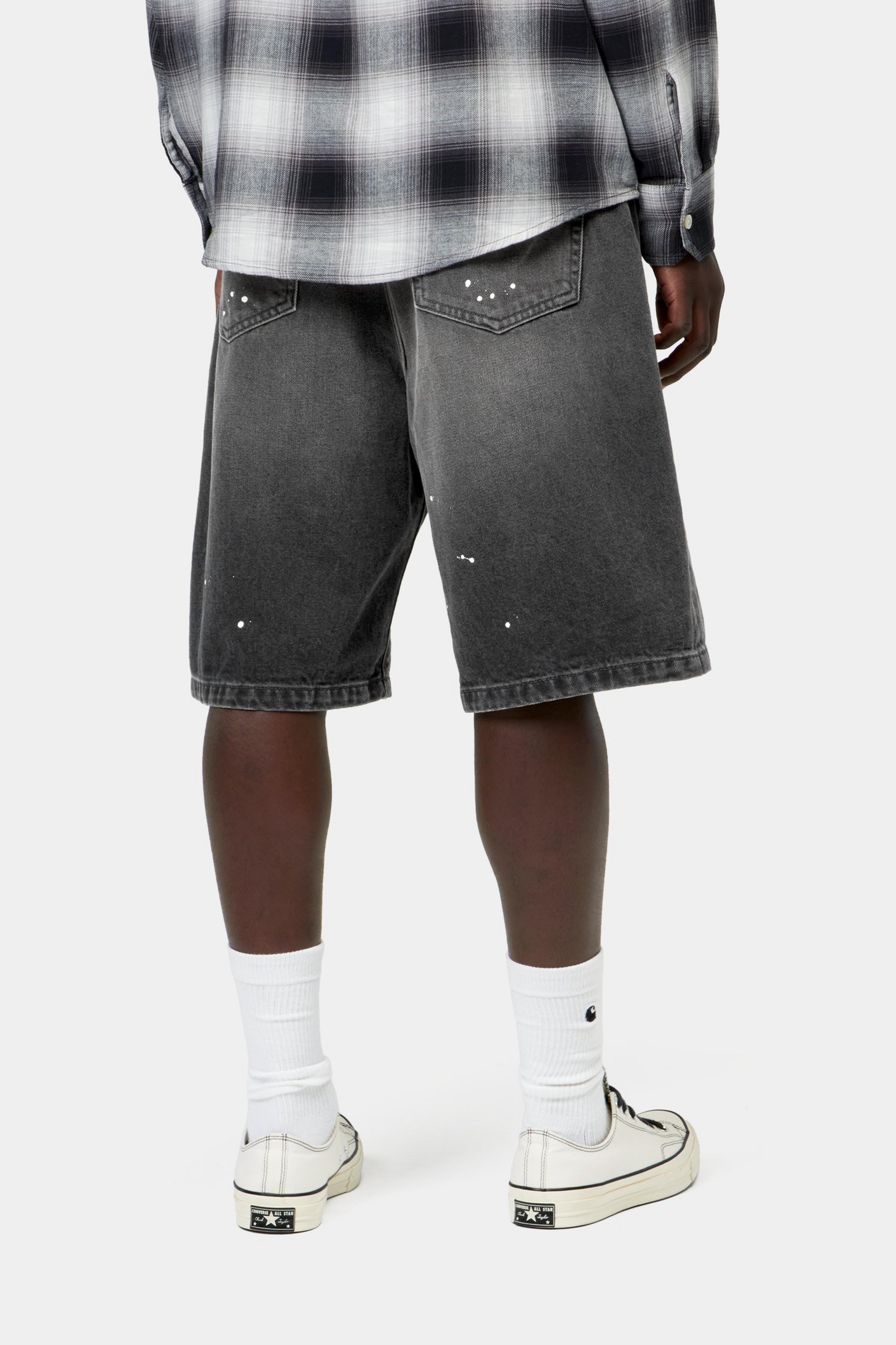 Landon Short - Black, Destroy wash, splatter