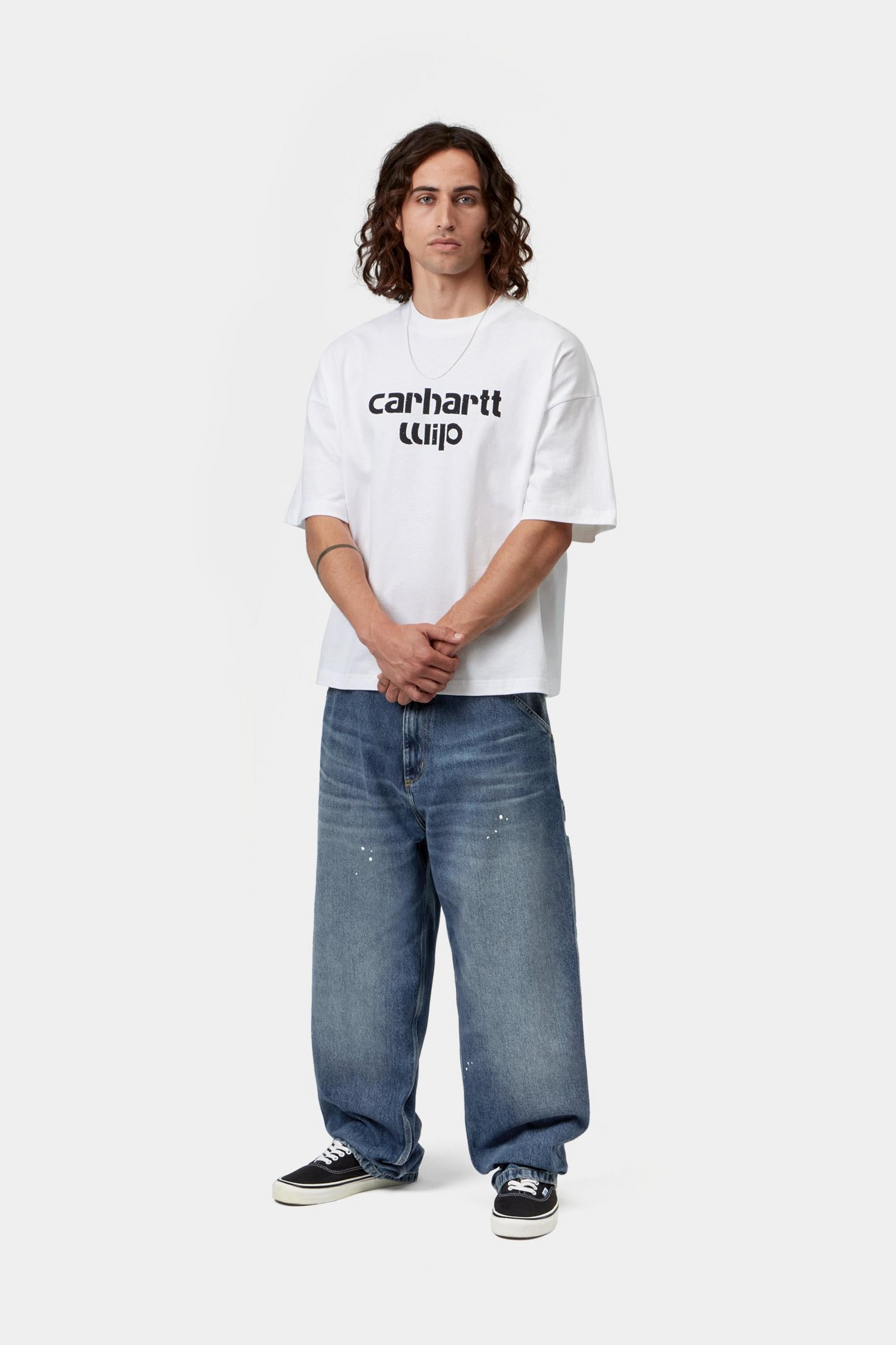 OG Single Knee Pant - Blue, Destroy wash, splatter 5