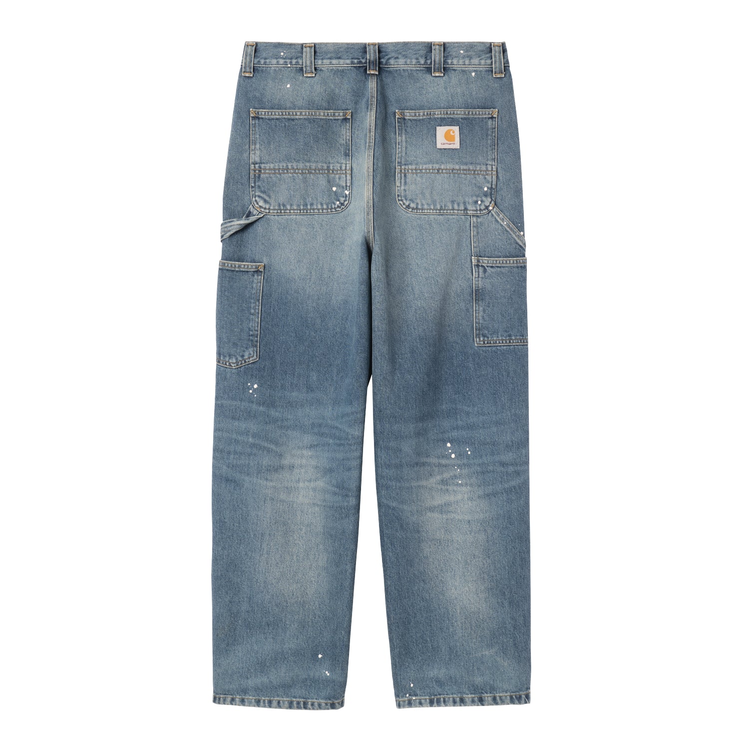 OG Single Knee Pant - Blue, Destroy wash, splatter