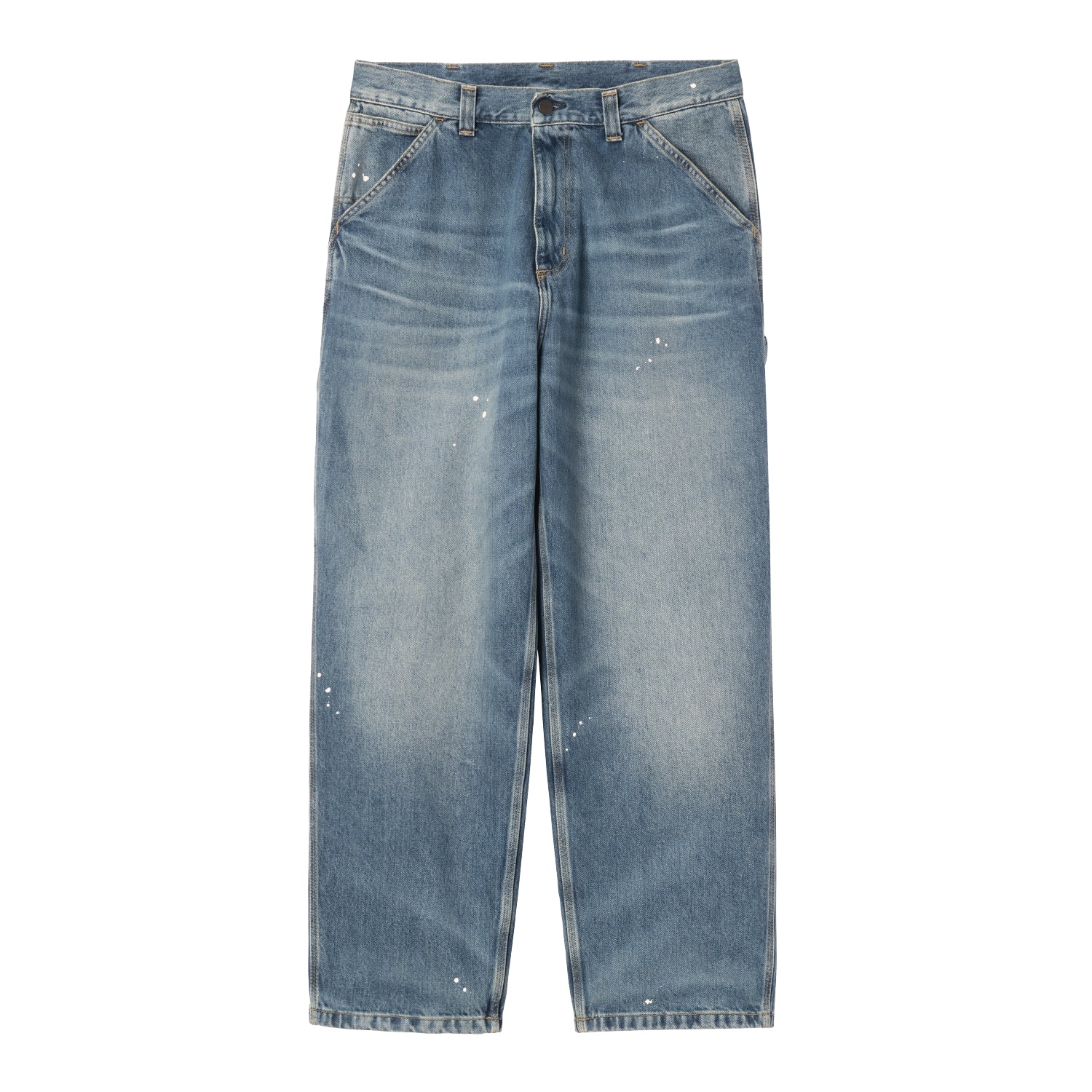 OG Single Knee Pant - Blue, Destroy wash, splatter