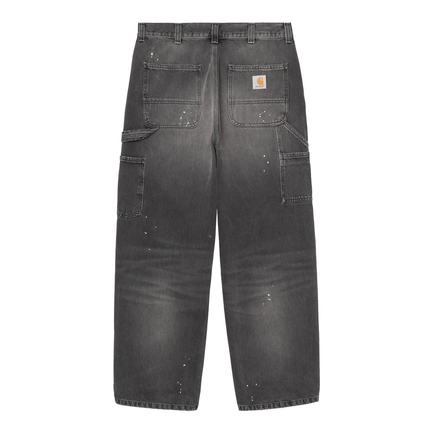 OG Single Knee Pant - Black, Destroy wash, splatter