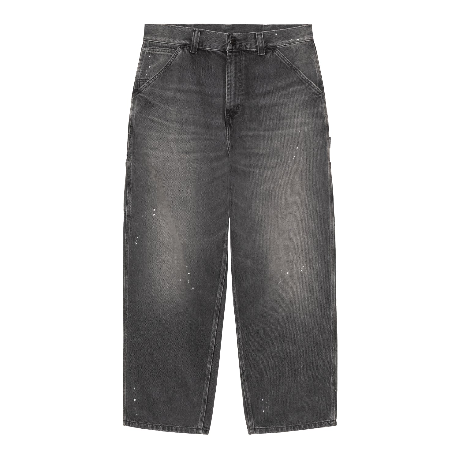 OG Single Knee Pant - Black, Destroy wash, splatter