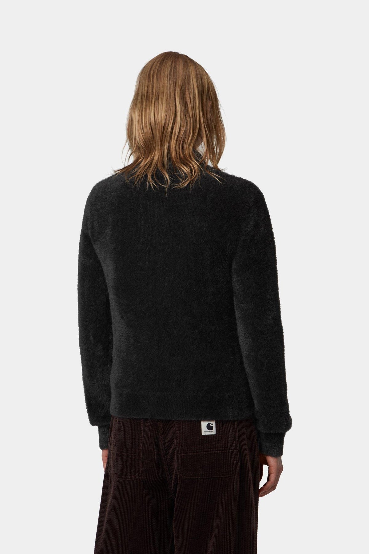 W' L/S Maine Polo Sweater - Black / Black